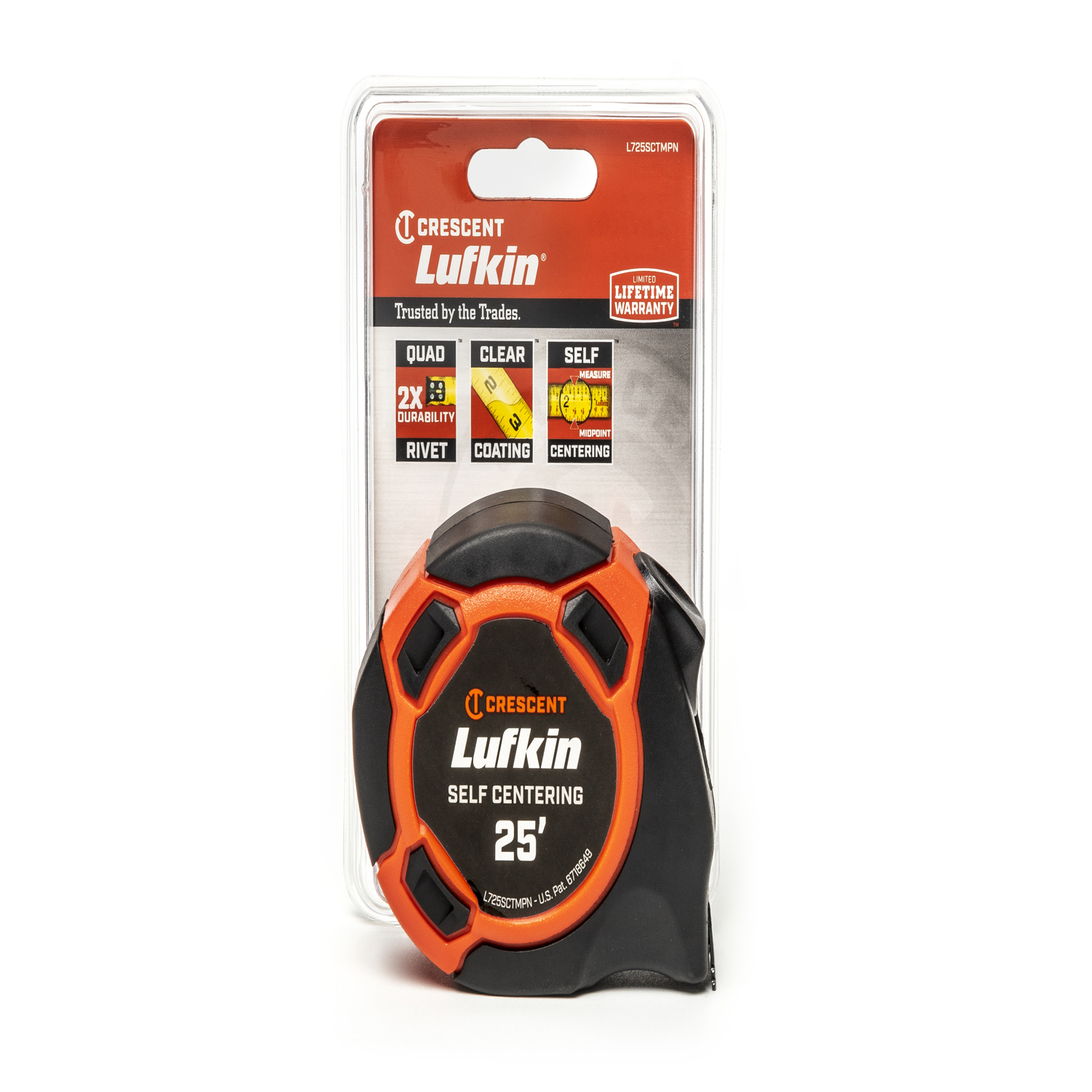 Lufkin 700 Series 25 ft. L X 1 in. W Self Centering Tape Measure 1 pk