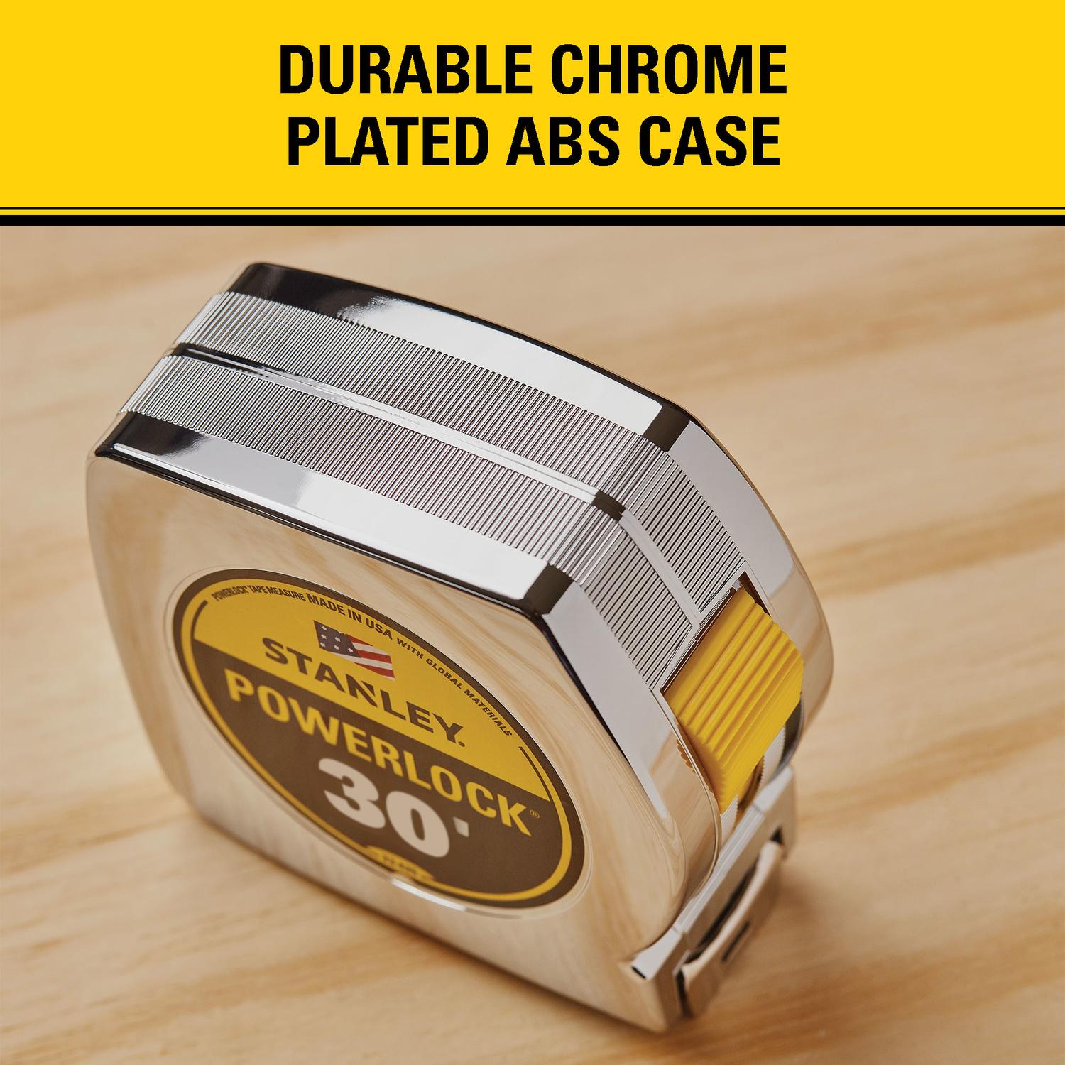 STANLEY PowerLock 30 ft. L X 1 in. W Tape Measure 1 pk
