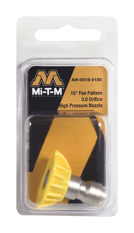 Mi-T-M Quick Connect 3 15 15 deg. Pressure Washer Nozzle