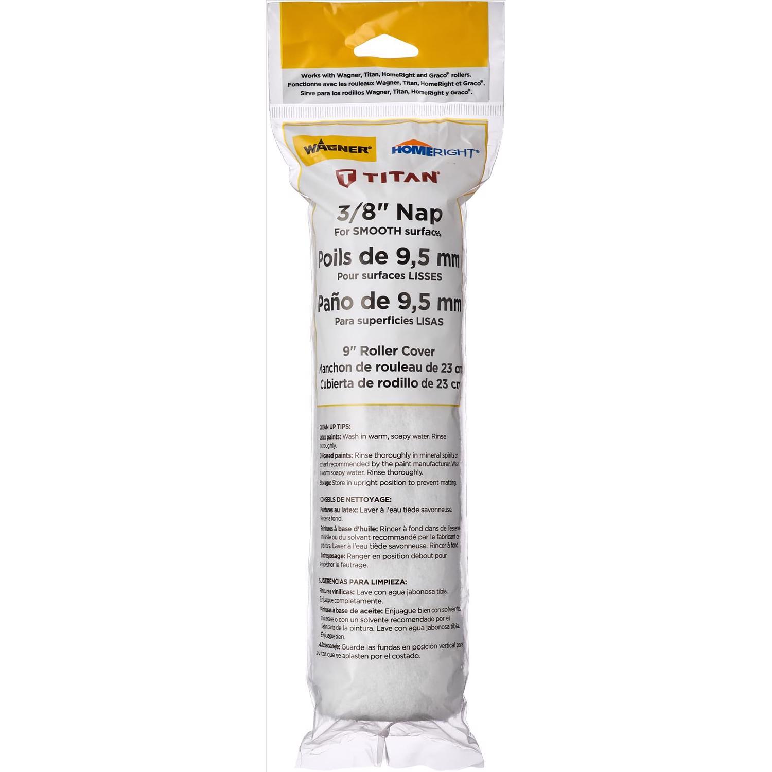 Wagner Smart Polyester 9 in. W X 3/8 in. Paint Roller Cover 1 pk