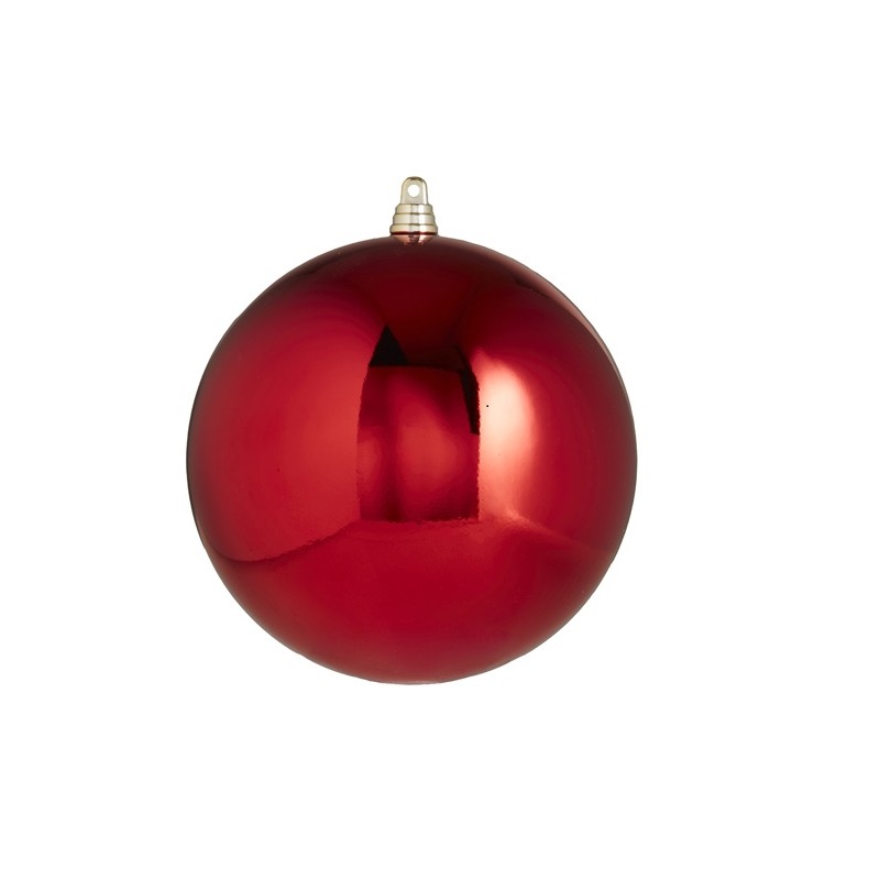Raz Imports 6 in. SHINY RED BALL ORNAMENT