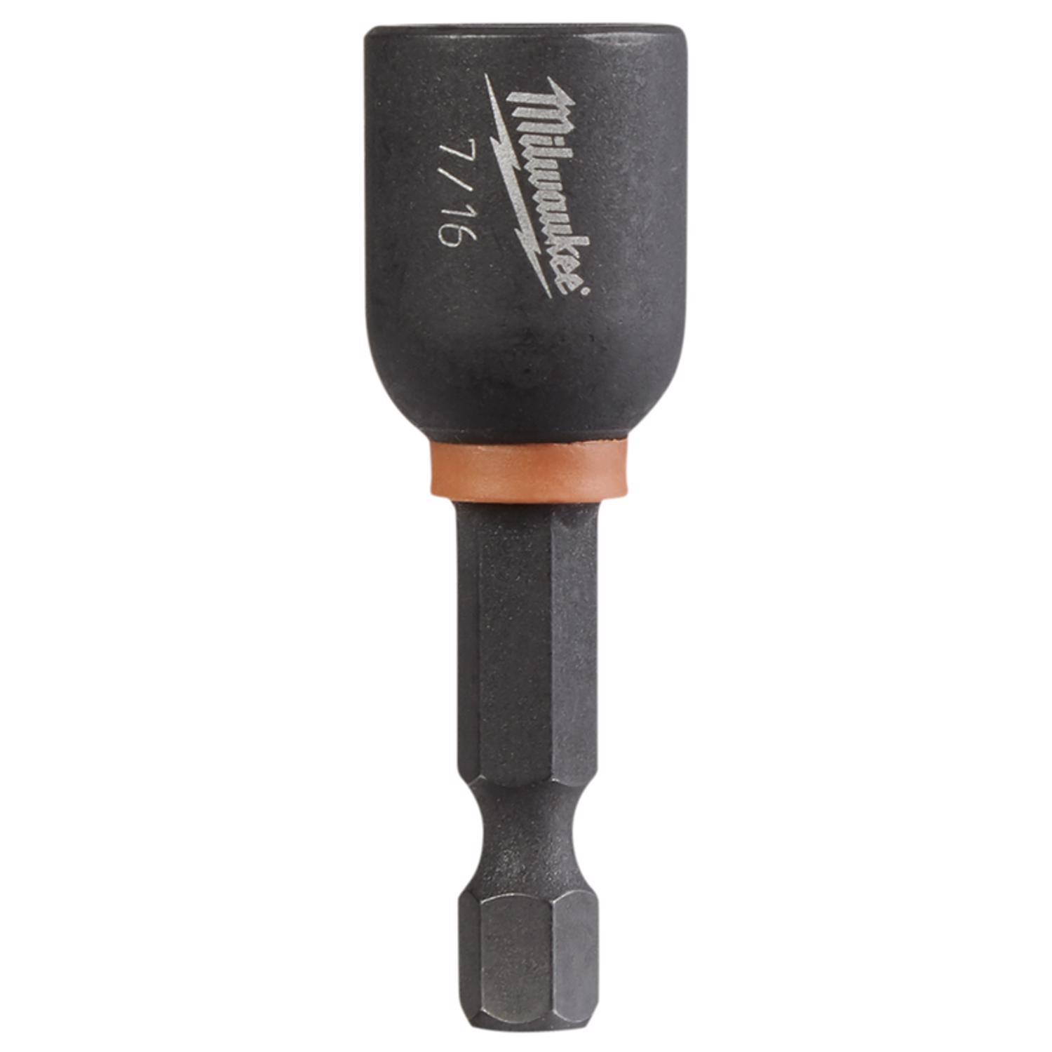 Milwaukee Shockwave 7/16 in. X 1-7/8 in. L Steel Nut Driver 1 pc