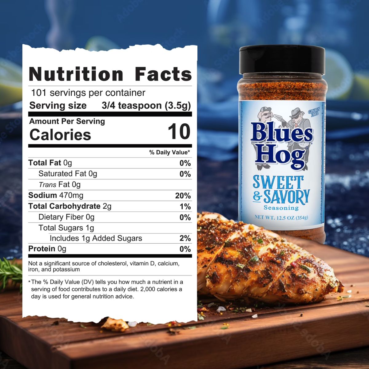Blues Hog Sweet & Savory Seasoning, Gluten-Free, 12.5 oz.