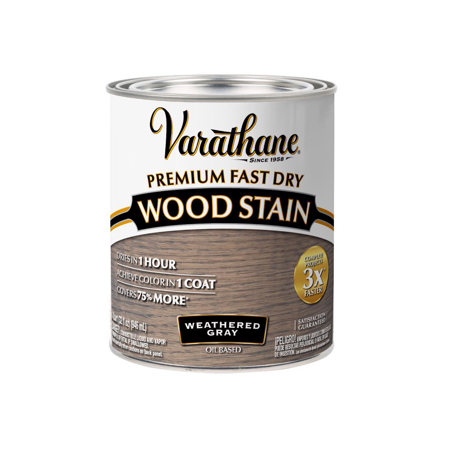 Varathane Premium Weathered Gray Oil-Based Fast Dry Wood Stain 1 qt