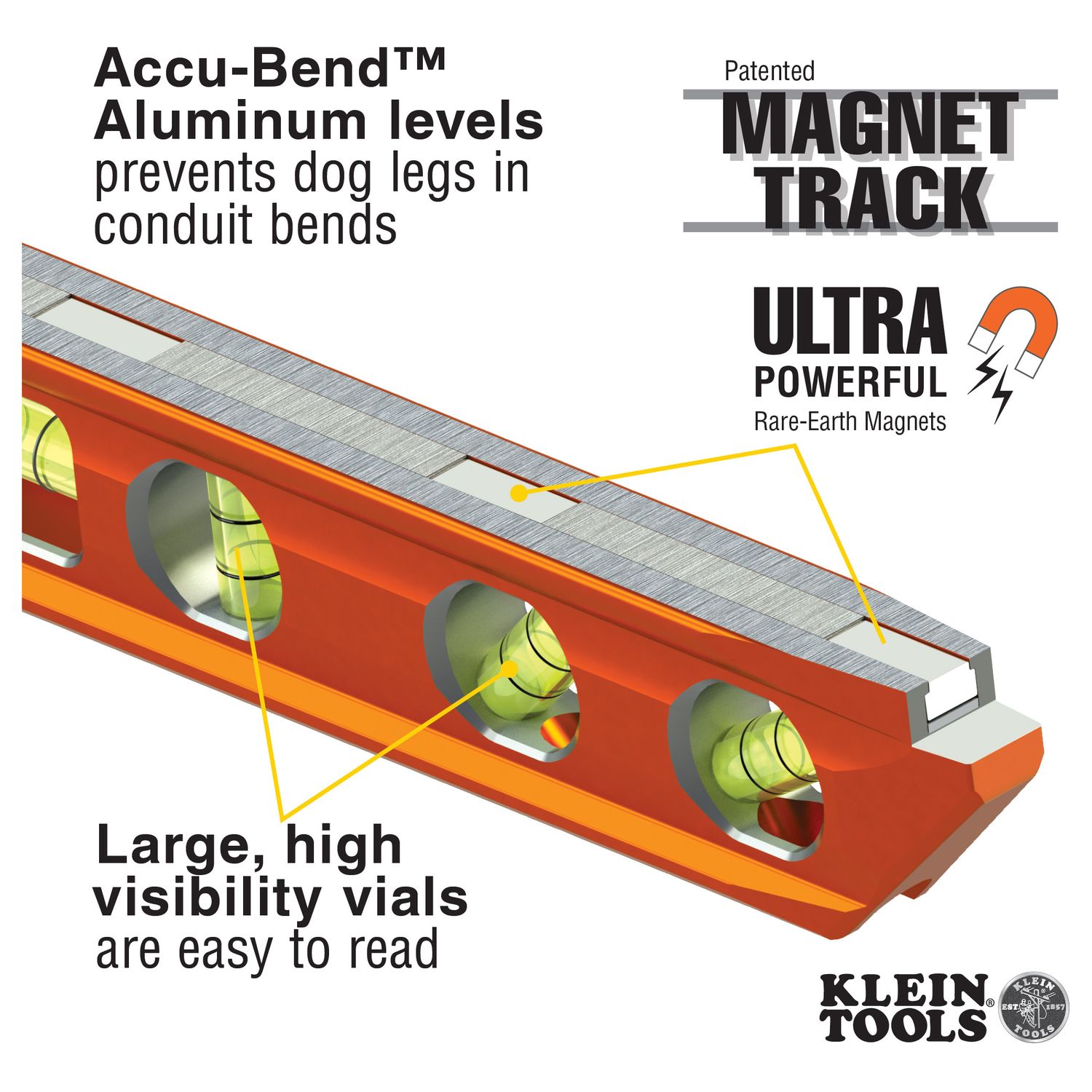 Klein ACCU-BEND Level, 4 Vial