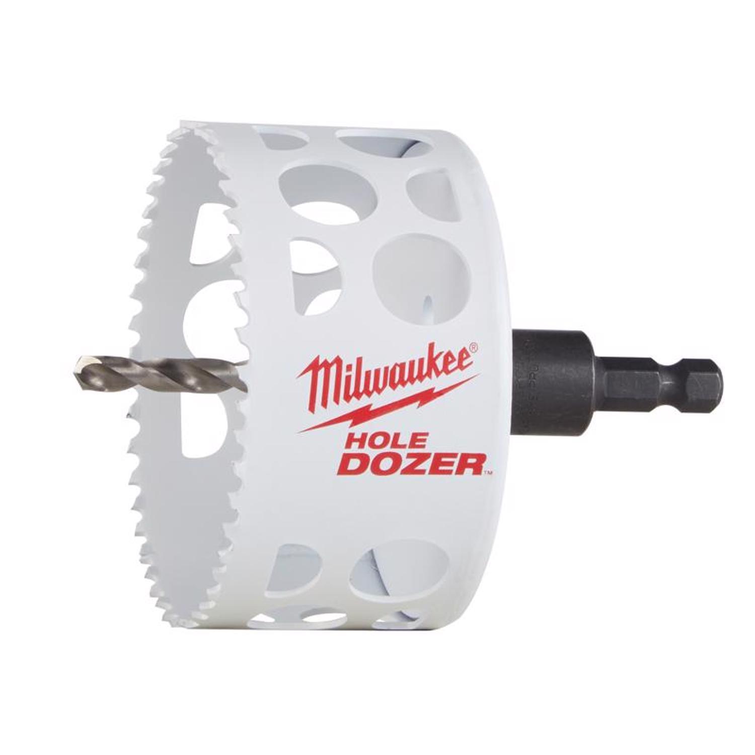 Milwaukee Hole Dozer 3-1/2 in. Bi-Metal 3.5 in. L X 3/8 in. D Hole Saw with Arbor and Pilot Bit Arbo