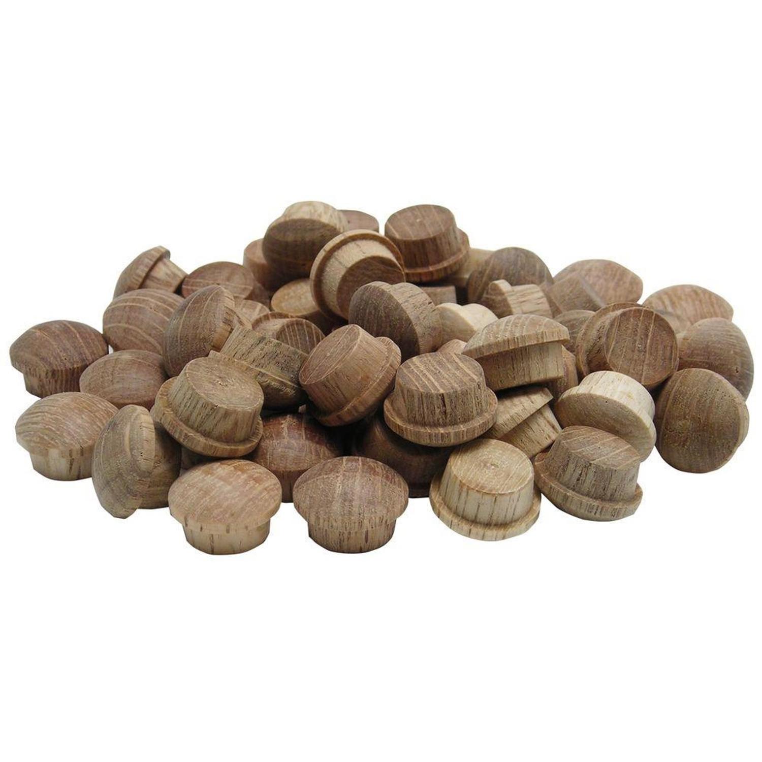 Wolfcraft Mushroom Oak Button Plug 1/2 in. D X 3/8 in. L 1 pk Natural