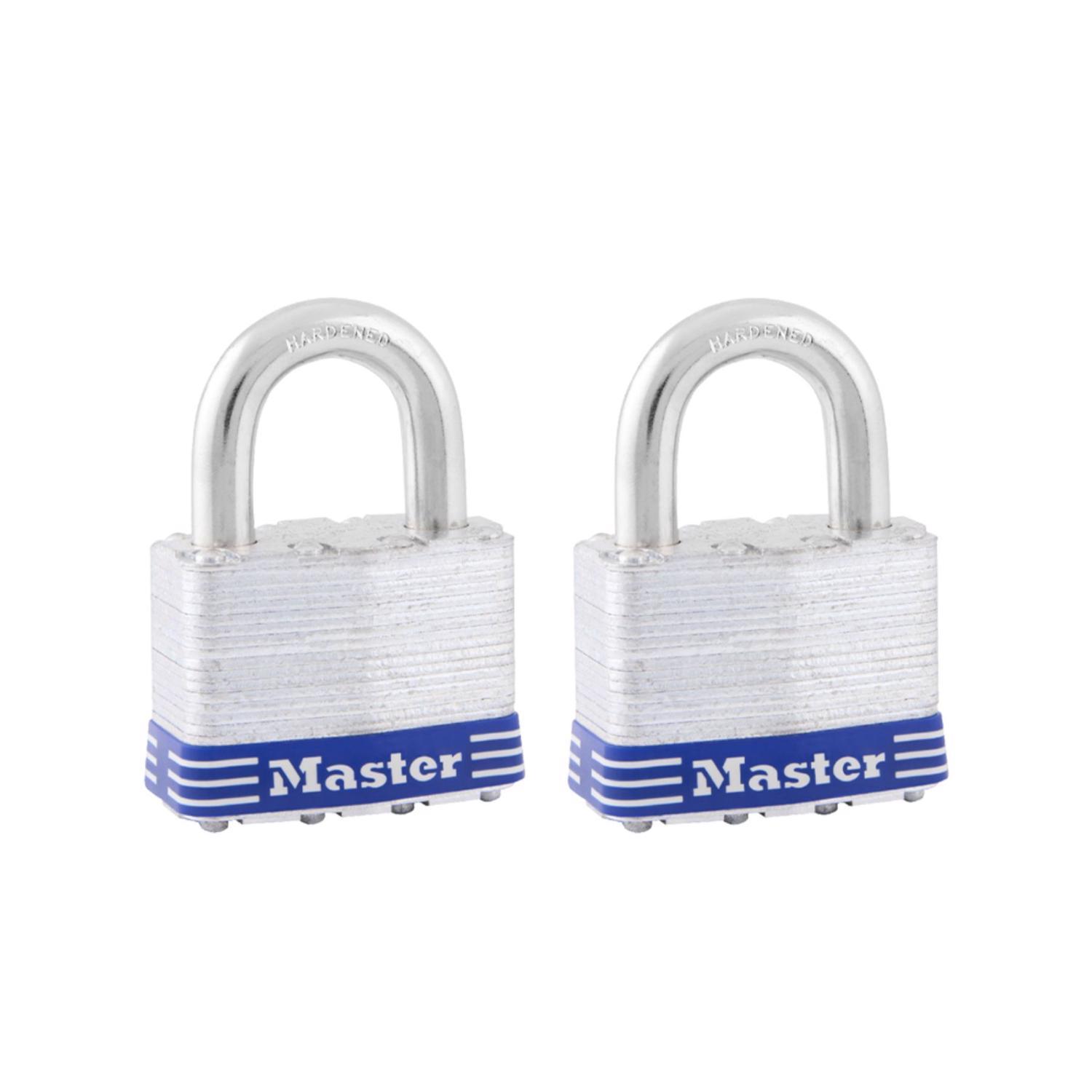 Master Lock 1-1/2 in. H X 7/8 in. W X 2 in. L Steel 4-Pin Cylinder Exterior Padlock