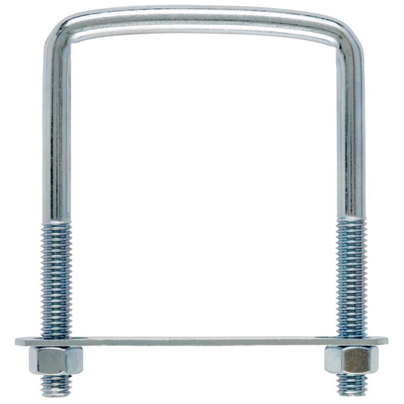 Hampton 3/8 in. X 3 in. W X 4 in. L Coarse Zinc-Plated Steel Square Bend U Bolt