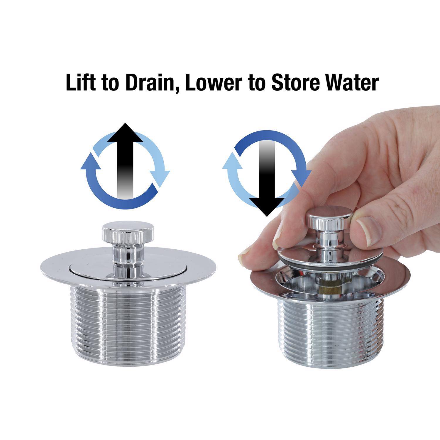 Danco 1-1/2 in. D Chrome Plated Plastic Tub Drain Kit