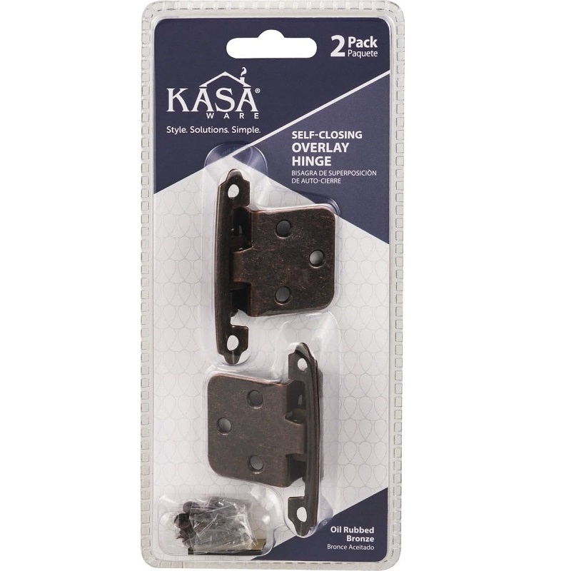 KasaWare Self Closing Overlay Hinge Oil Rubbed Branze