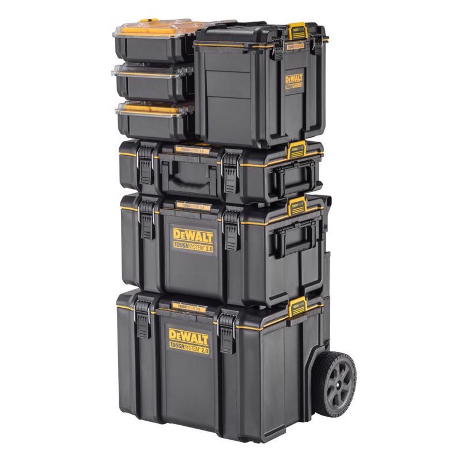 DEWALT ToughSystem 2.0 15.3 in. Deep Half Tool Box Black/Yellow