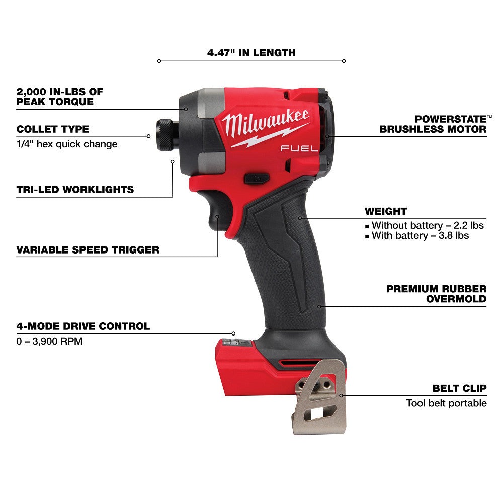 Milwaukee 3697-24PO M18 FUEL 18V PACKOUT 4-Tool Cordless Combo Kit