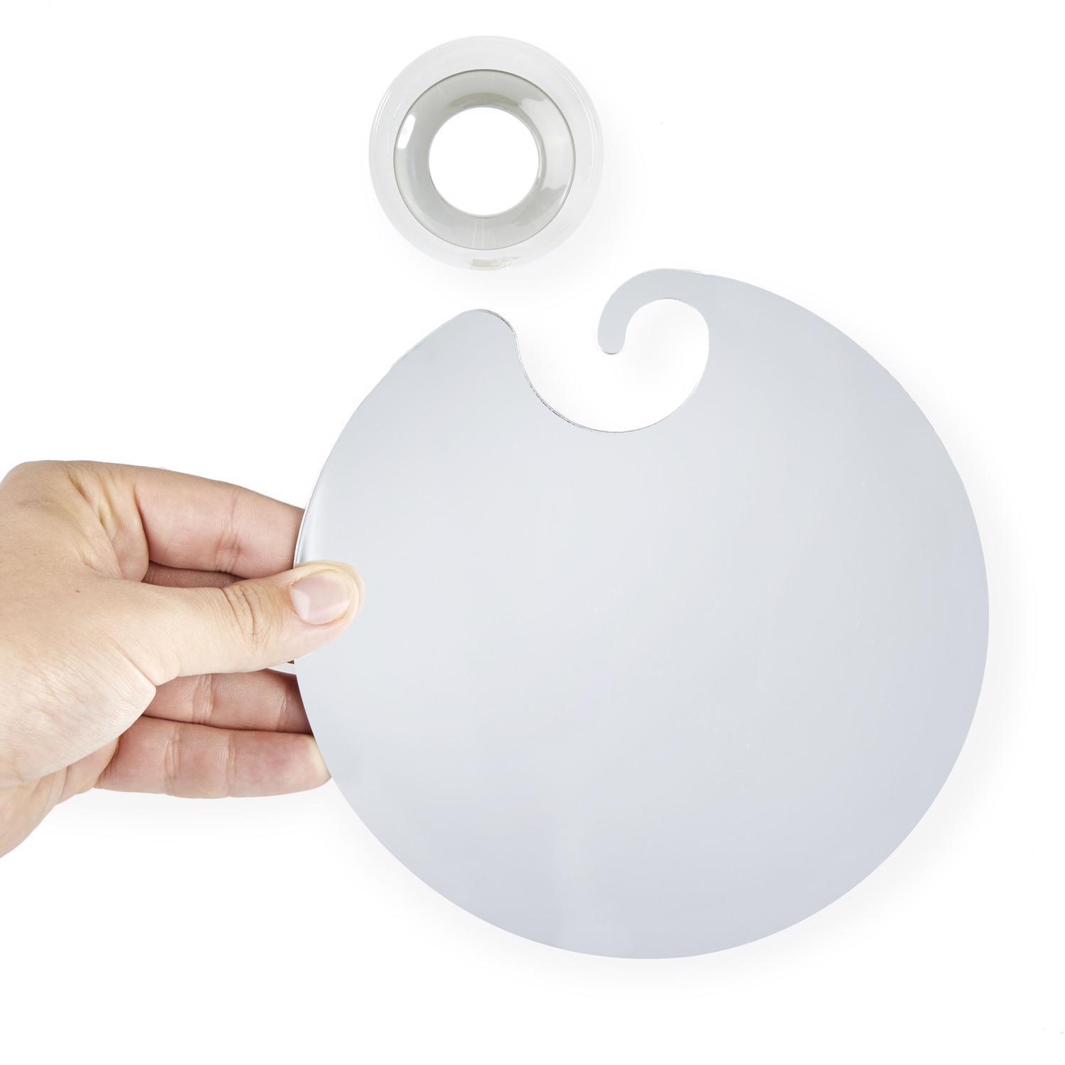 Better Living 7 in. H X 7 in. W Wall Mount Shower Mirror Gray