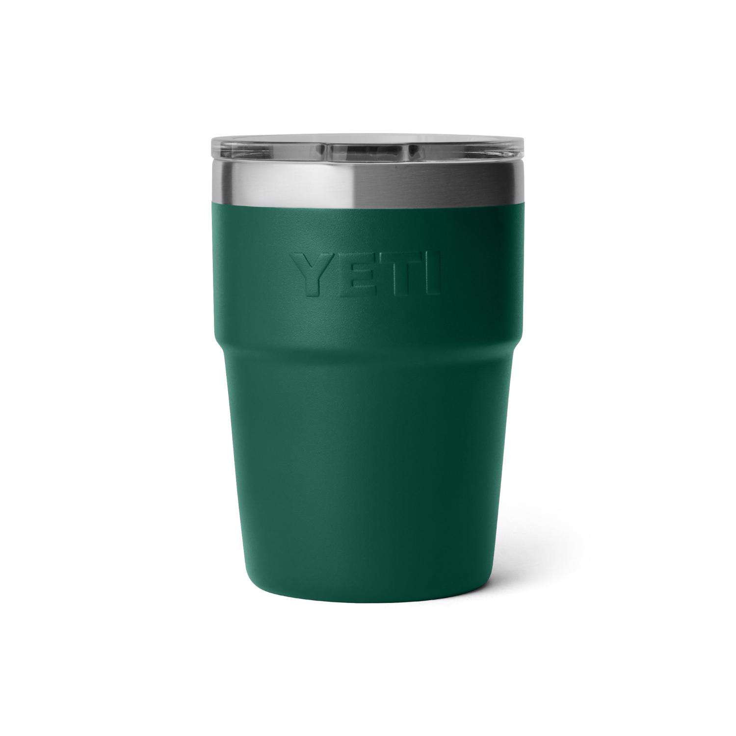 YETI Rambler 16 oz Black Forest Green BPA Free Stackable Tumbler with MagSlider Lid