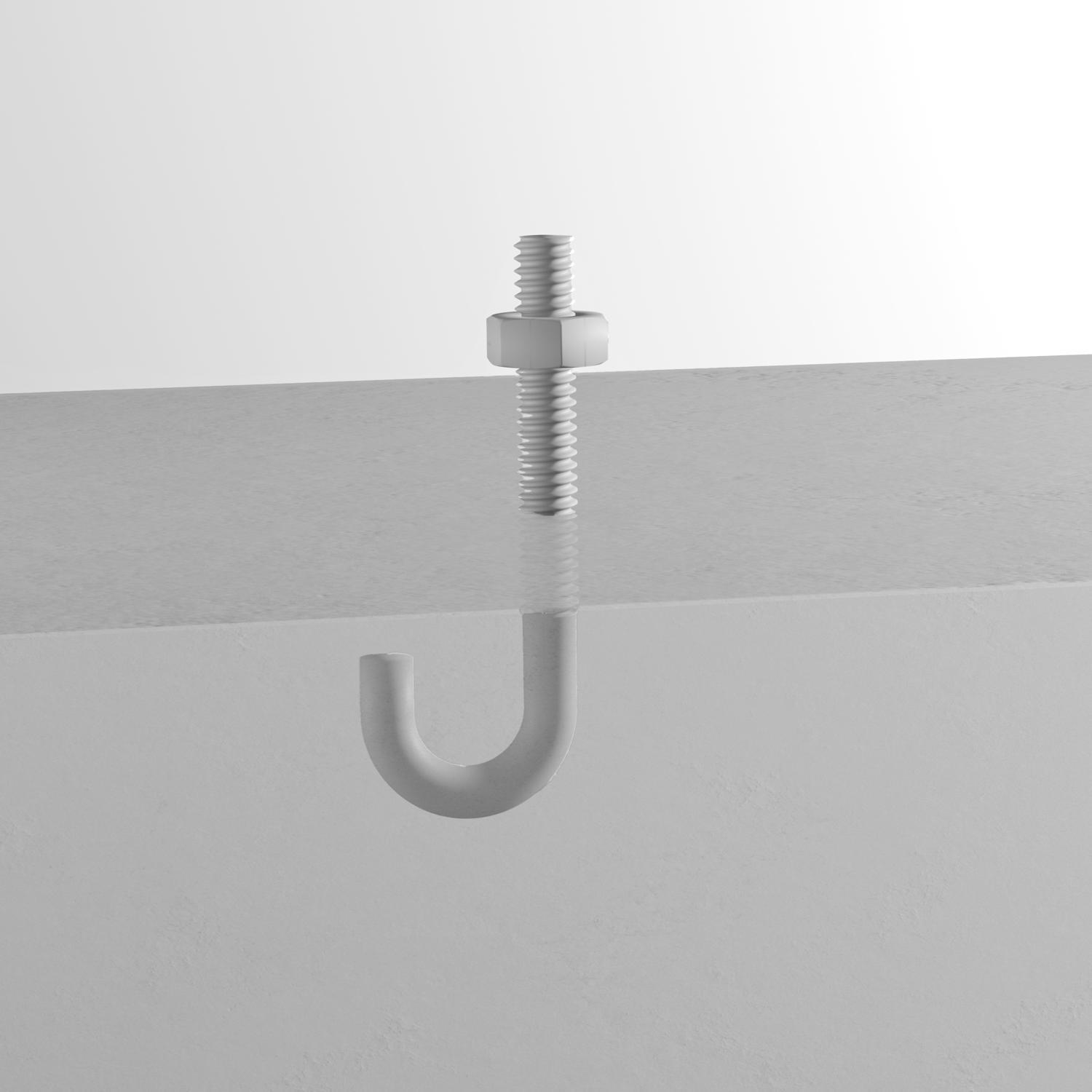 Hampton Small Zinc-Plated Silver Zinc 0.6875 in. L J-Bolt 150 lb 1 pk