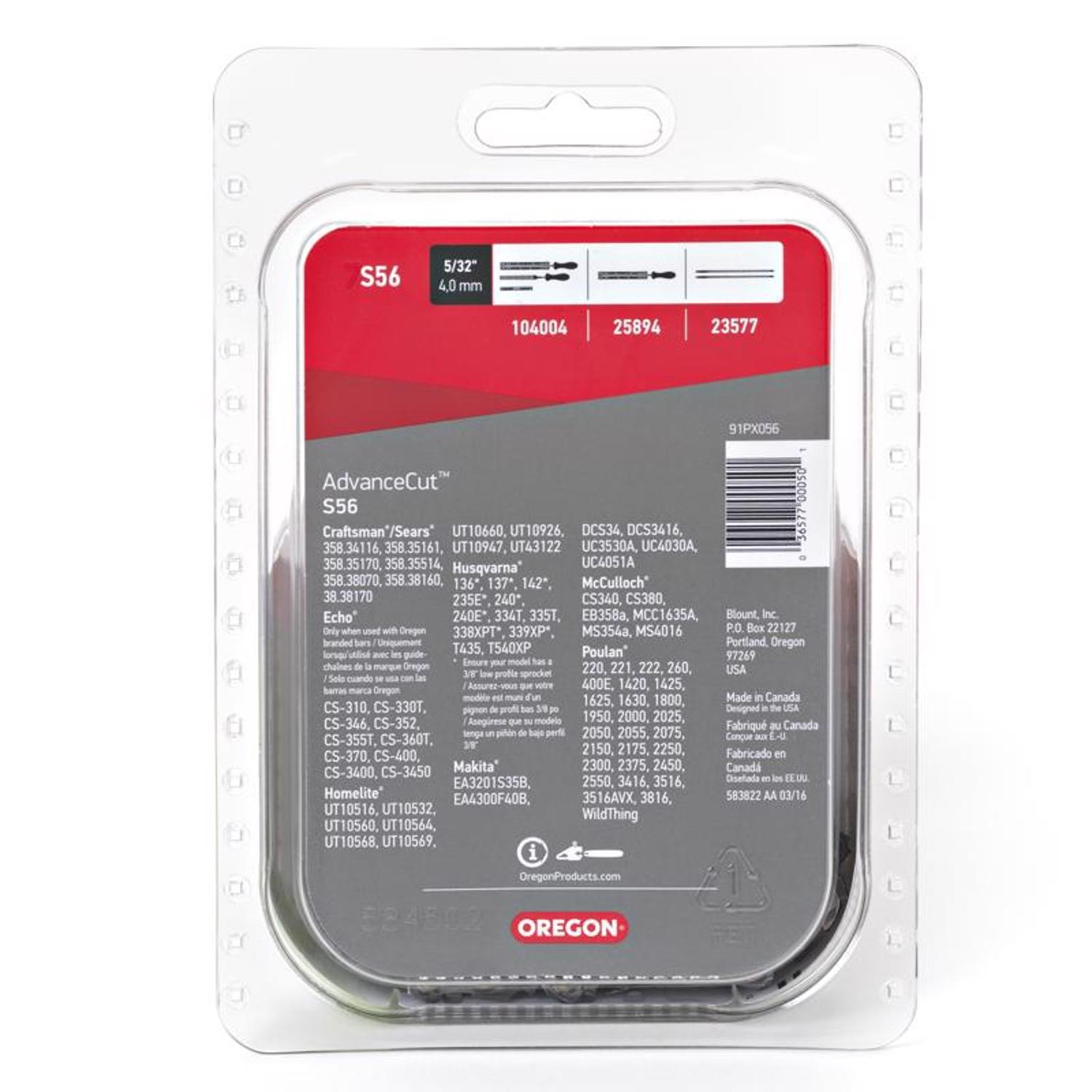 Oregon AdvanceCut S56 16 in. Chainsaw Chain 56 links