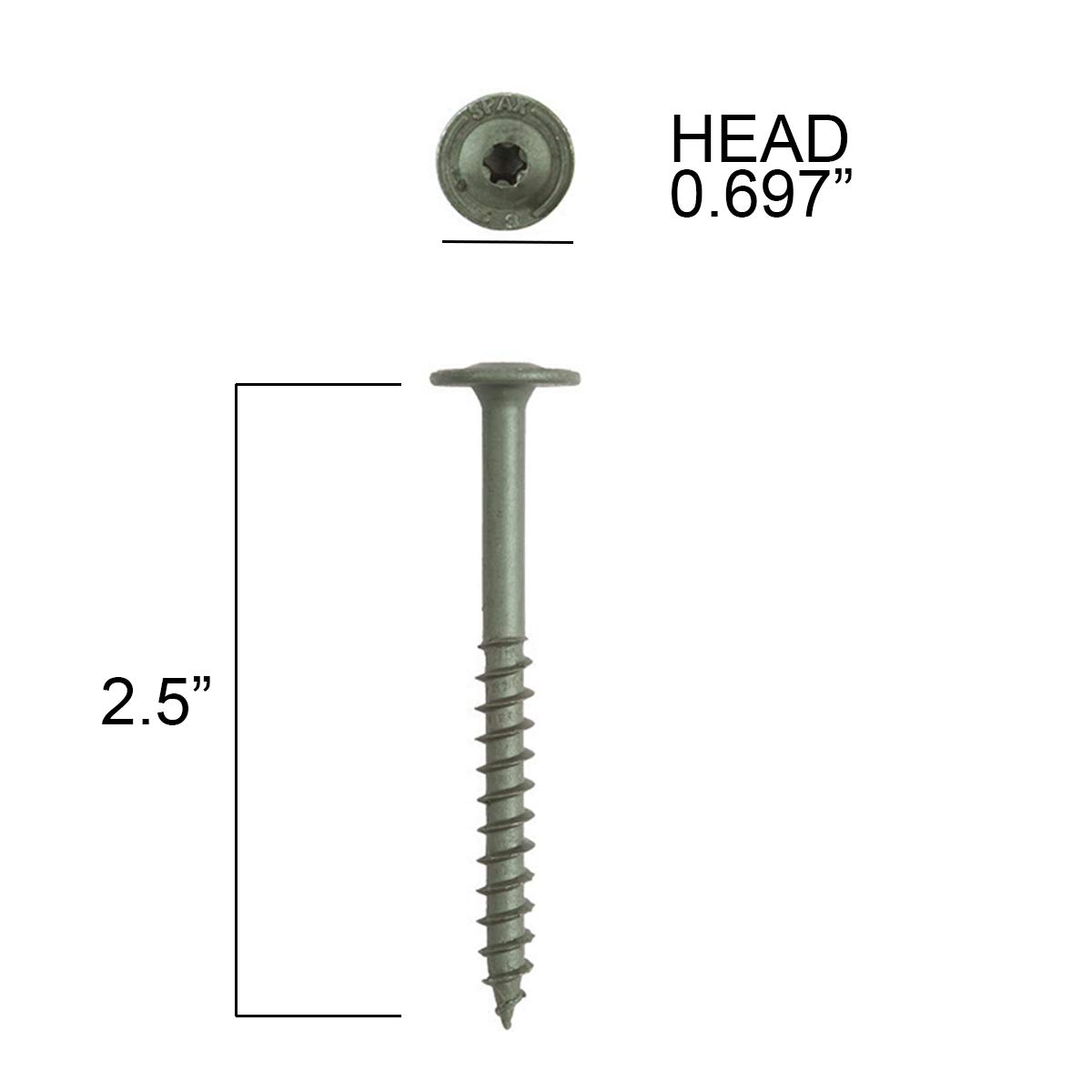 Elevators 1/4 x 2-1/2” Structural Lag Screws (1 Box Contains 50 Screws)