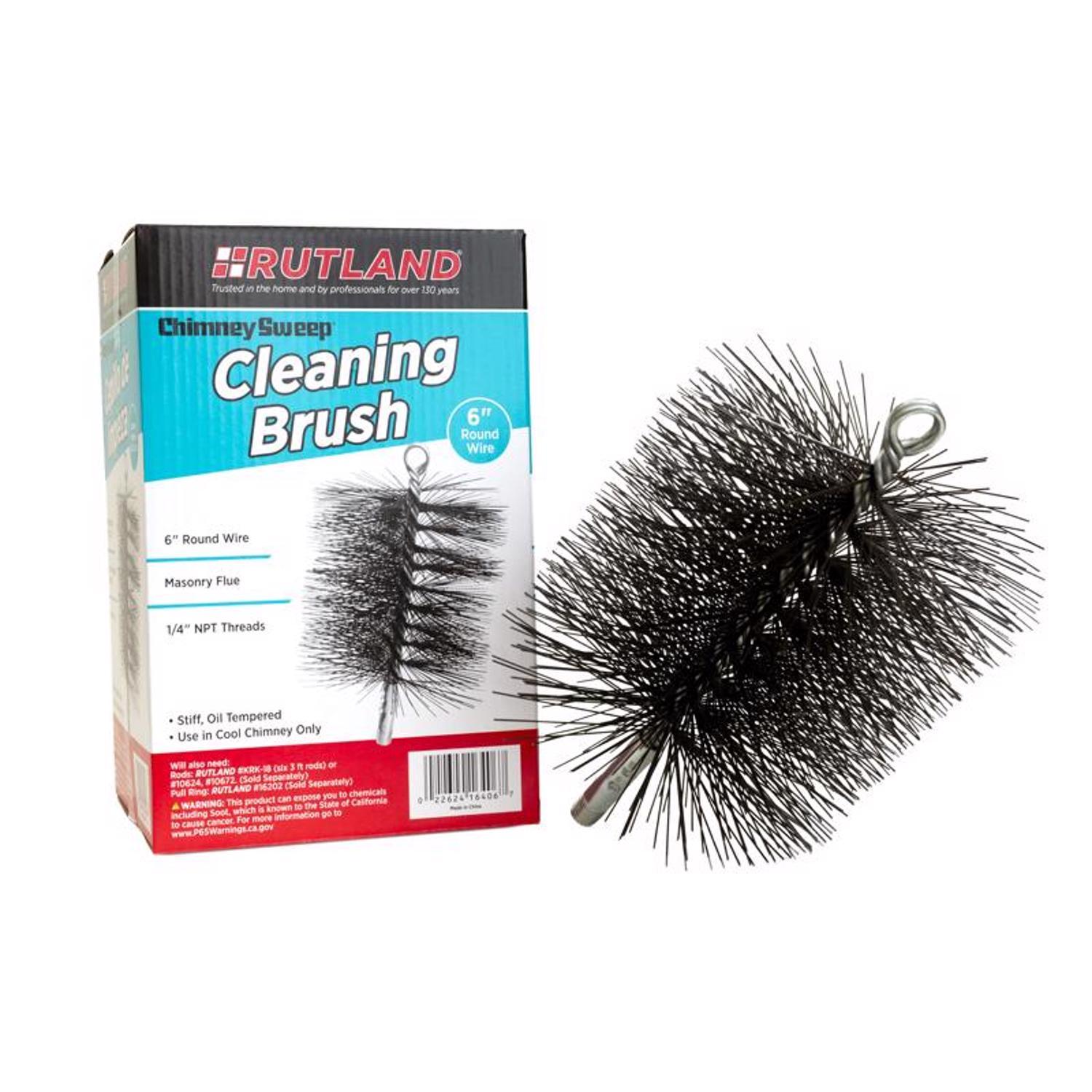Rutland Chimney Sweep 6 in. Round Oil Tempered Chimney Brush