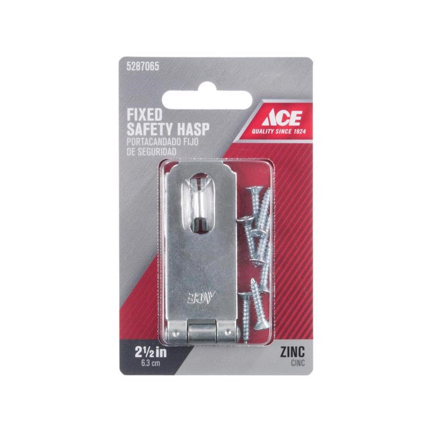 Ace Zinc 2-1/2 in. L Fixed Staple Safety Hasp