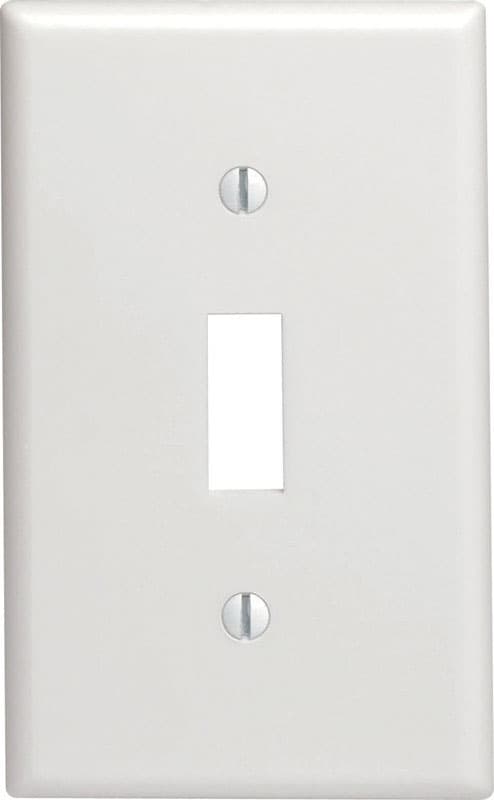 Leviton White 1 gang Nylon Toggle Wall Plate 1 pk