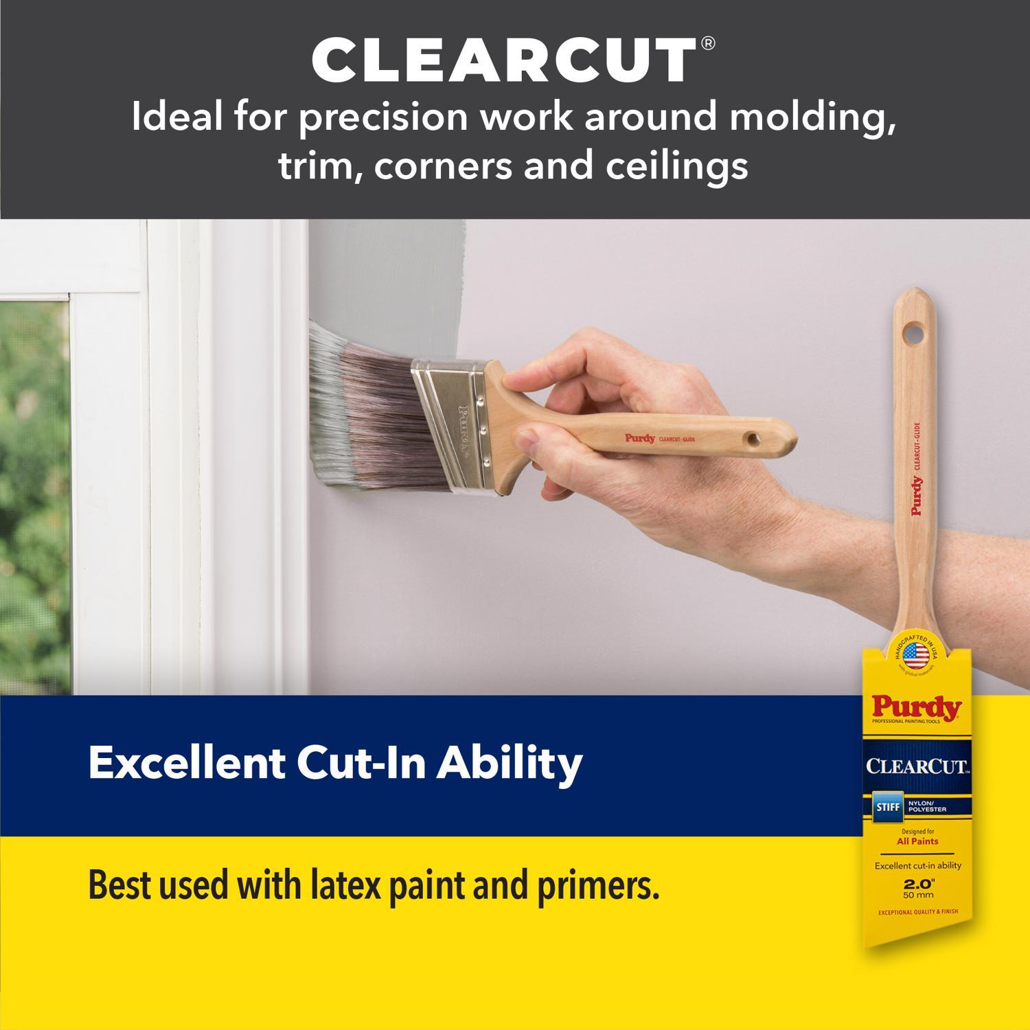 Purdy Clearcut Dale 1-1/2 in. Stiff Angle Trim Paint Brush