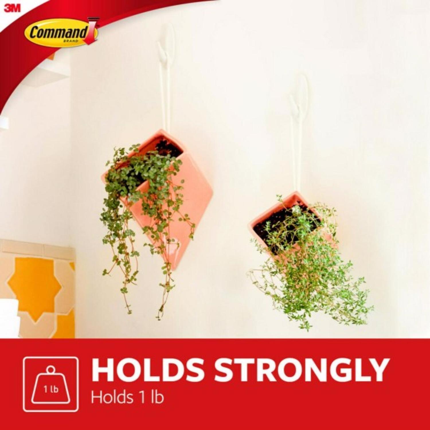 3M Command Small Plastic Designer Hooks 2.125 in. L 2 pk