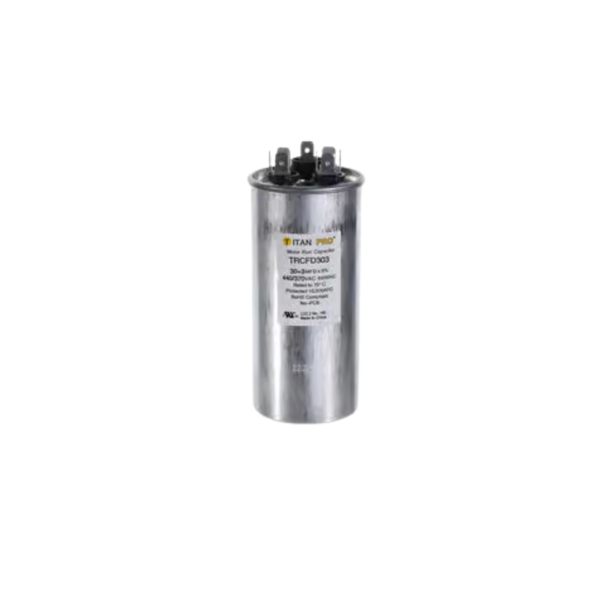 Titan Pro 30+3 MFD 440 V Round Run Capacitor