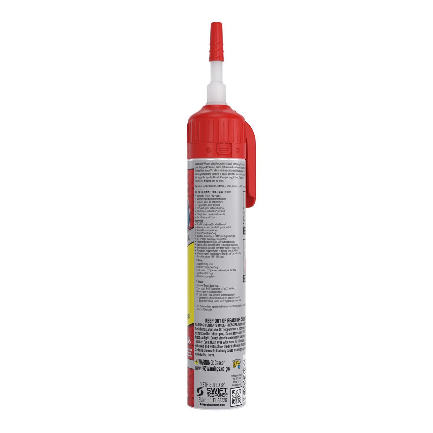 Flex Seal Family of Products Flex Caulk Clear Polymer Advanced Hybrid Polymer Caulk 6.6 fl. oz.