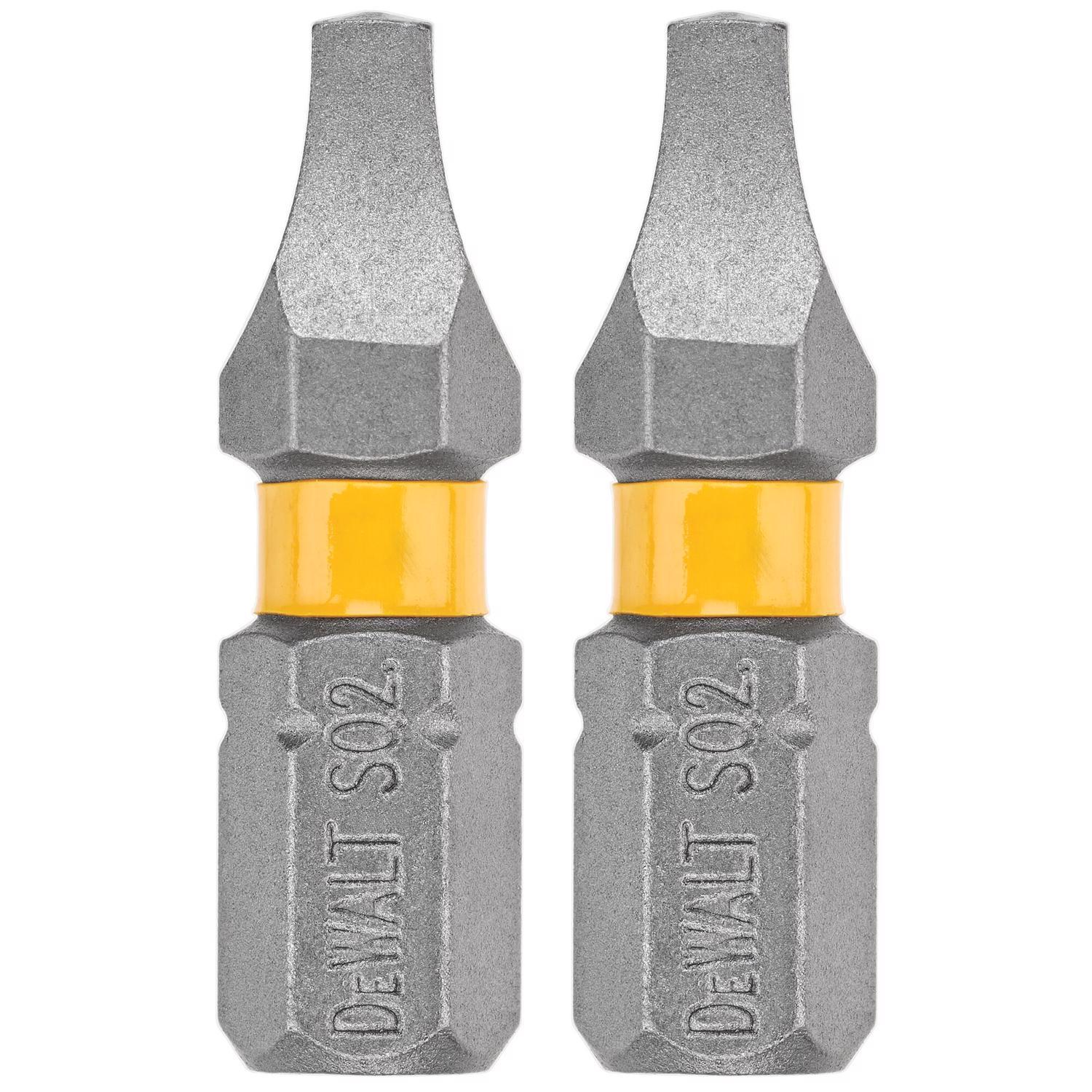 DeWalt Max Fit Square #2 X 1 in. L Screwdriver Bit Set Steel 2 pk