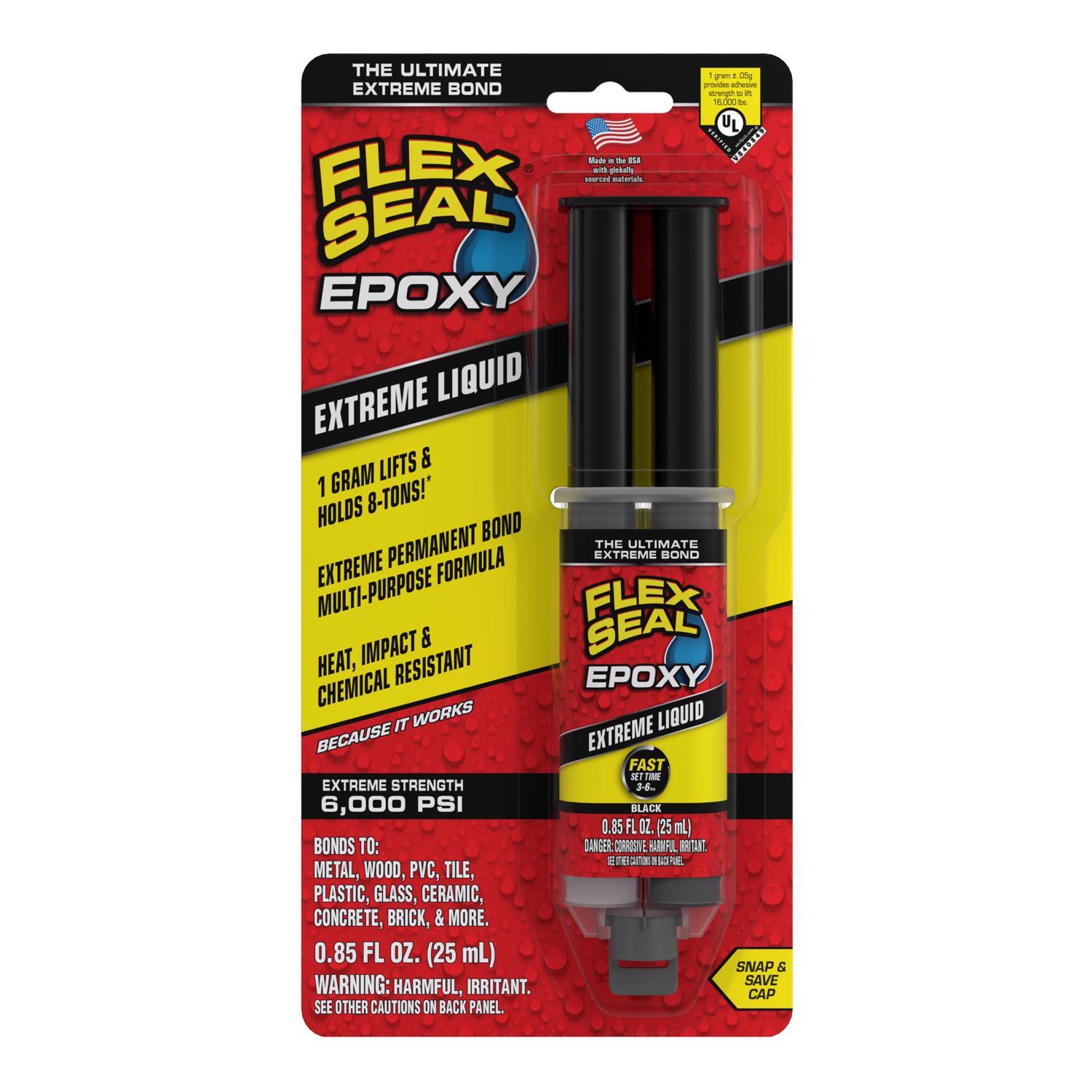 Flex Seal Family of Products Flex Seal Epoxy Extra Strength Epoxy Black Epoxy Syringe 25 ml.