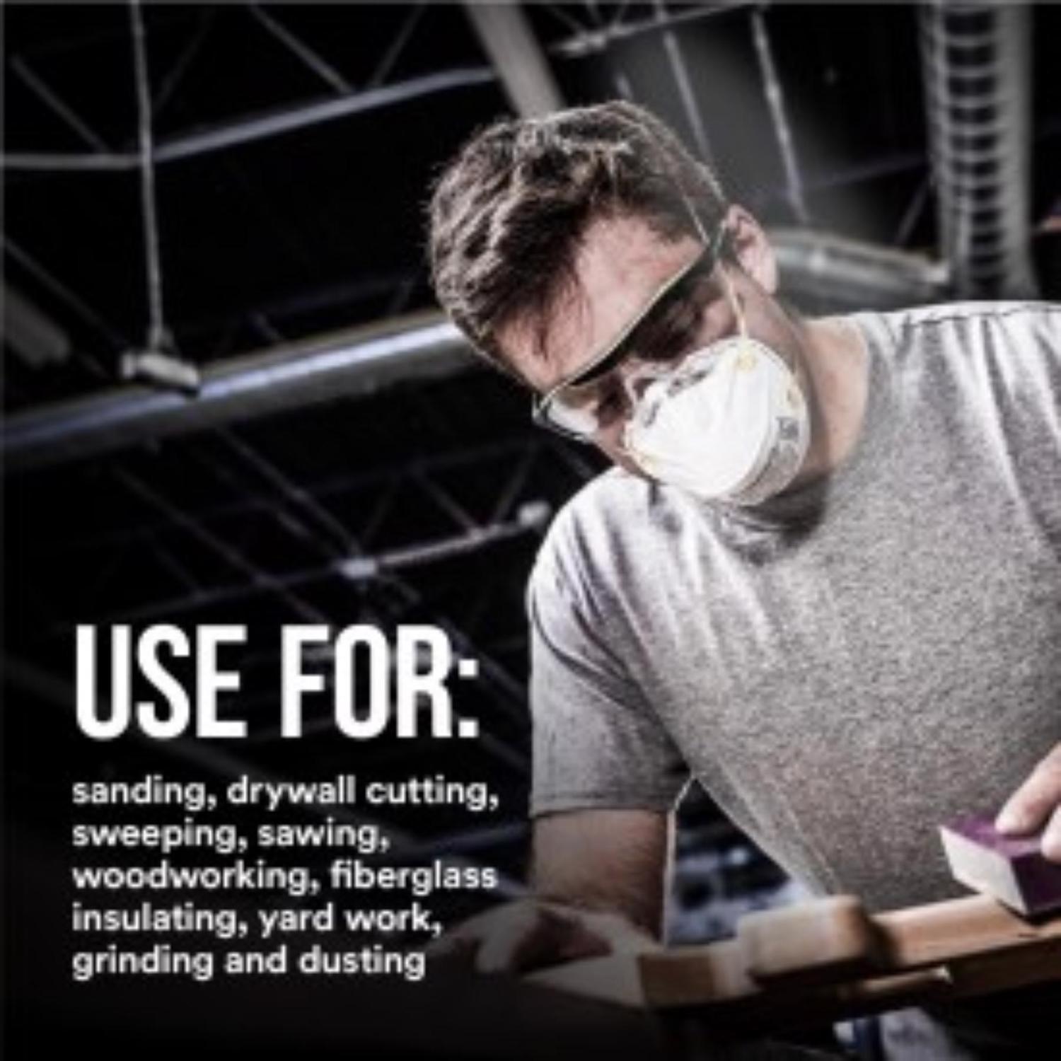 3M N95 Paint Prep Cup Disposable Respirator White One Size Fits All 2 pc