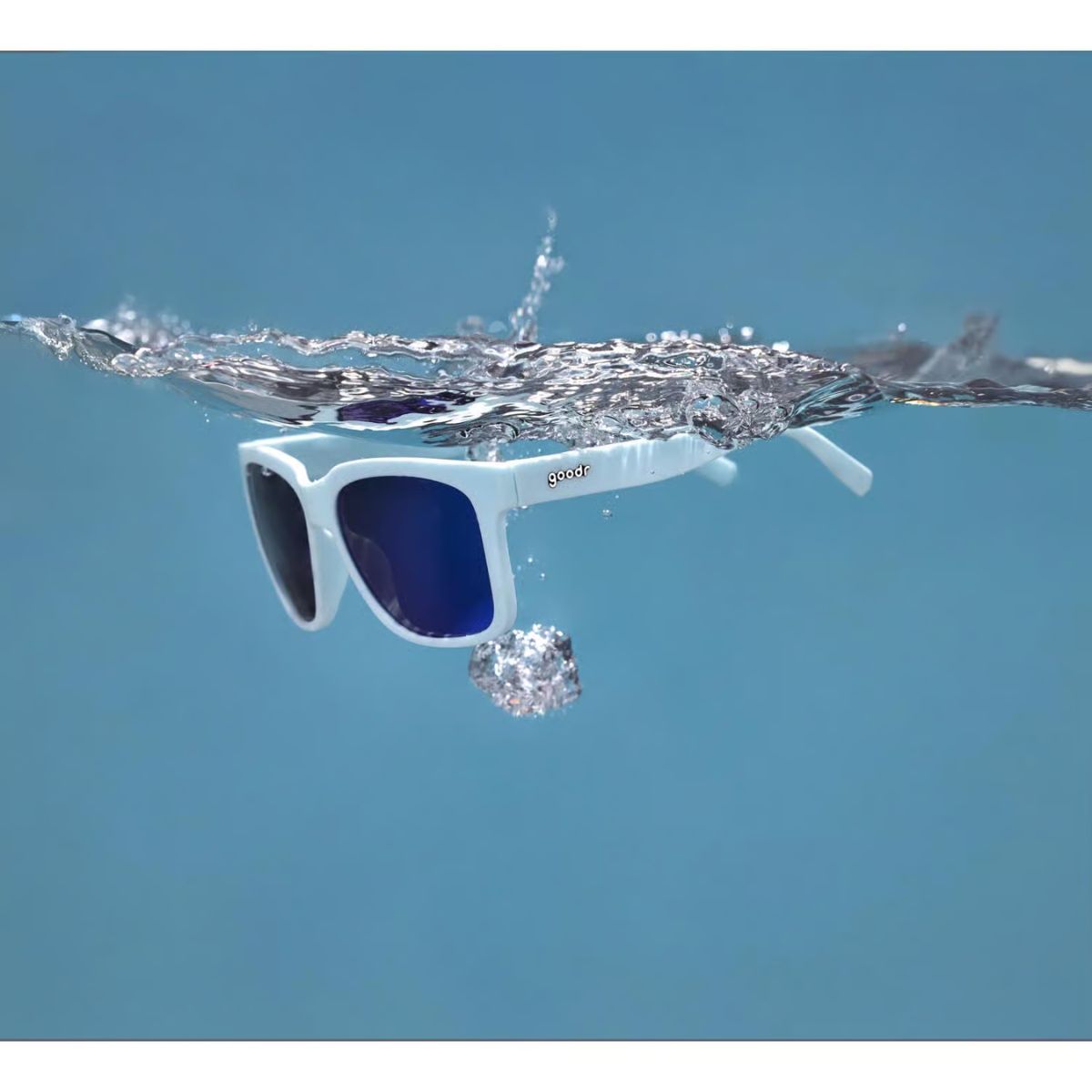 goodr Tidal G - Sea Foam Party Favor Sunglasses Unisex Light Blue Frame Blue Lens Polarized