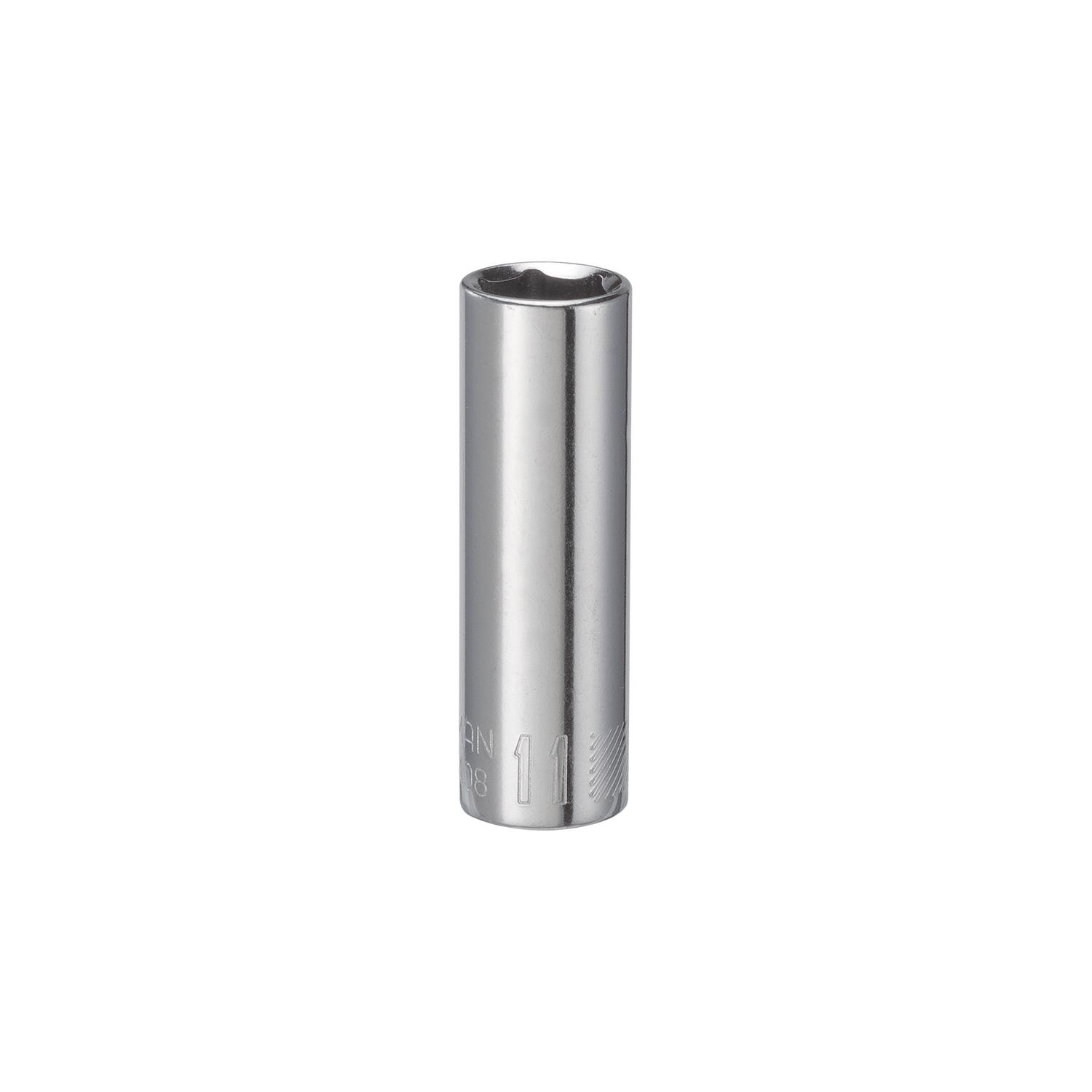 Craftsman 11 mm X 1/4 in. drive Metric 6 Point Deep Deep Socket 1 pc