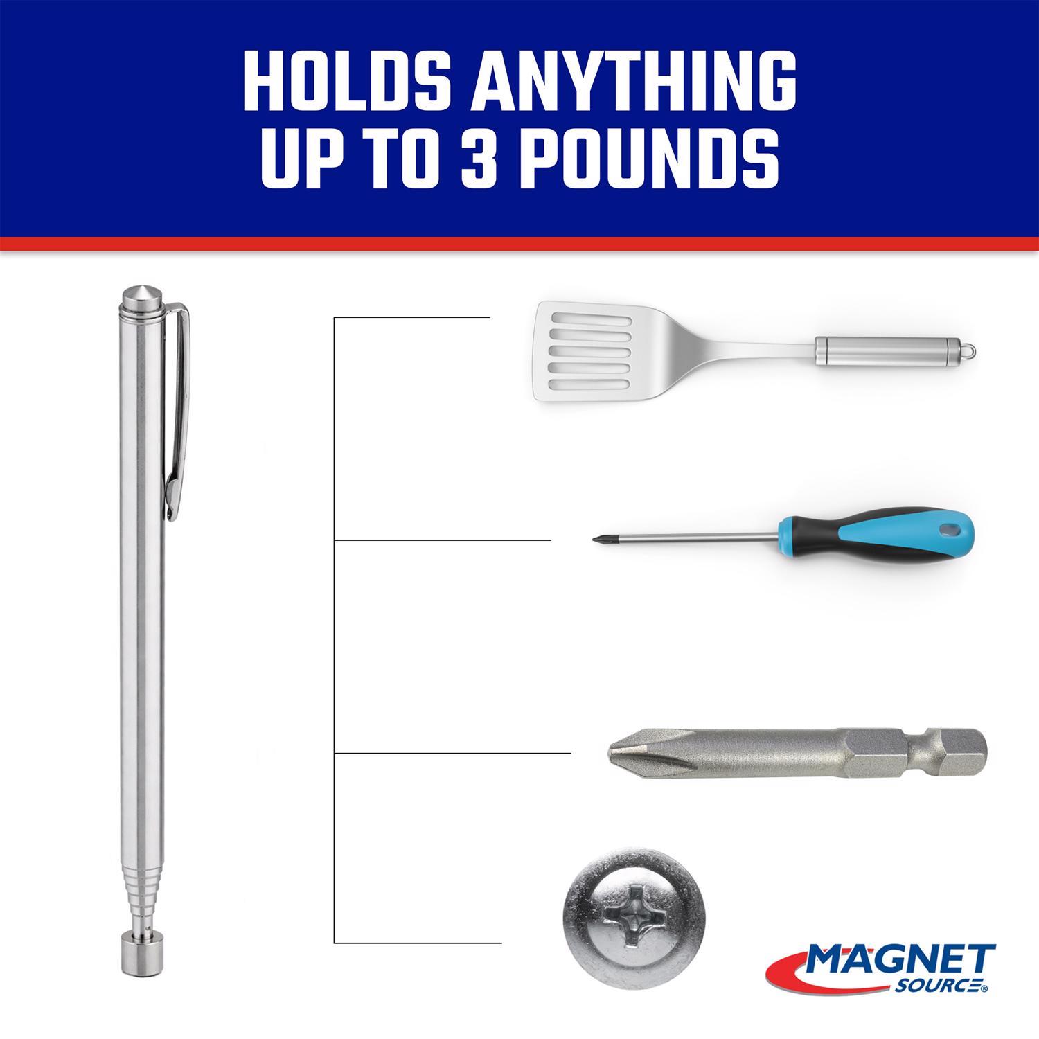 Magnet Source 25.5 in. Telescoping Magnetic Pick-Up and Pointer Tool 3 lb. pull