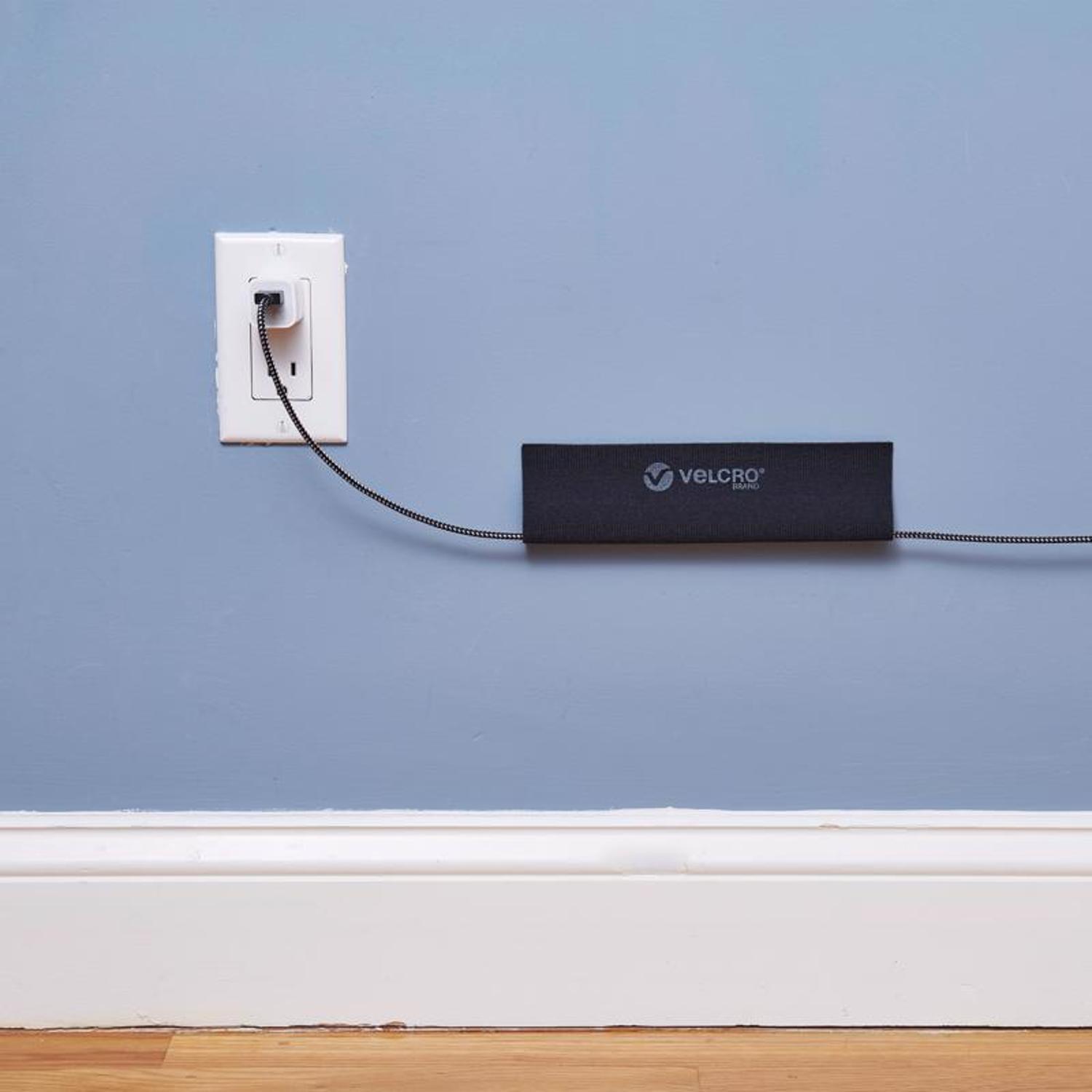 VELCRO Brand Micro Nylon Mountable Cable Sleeve 12 in. L 2 pk