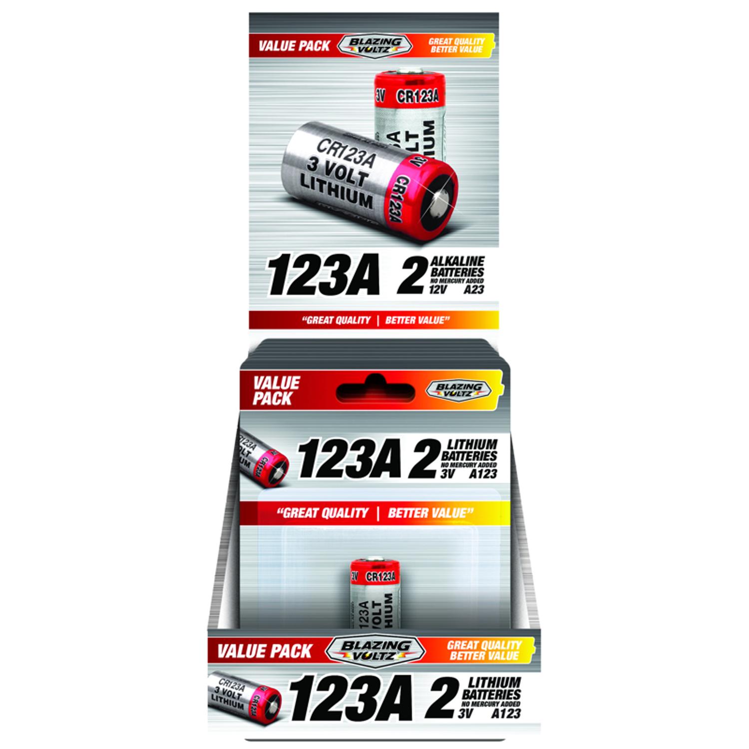 Blazing Voltz Lithium 123A 3 V Camera Battery CR123A 1 pk