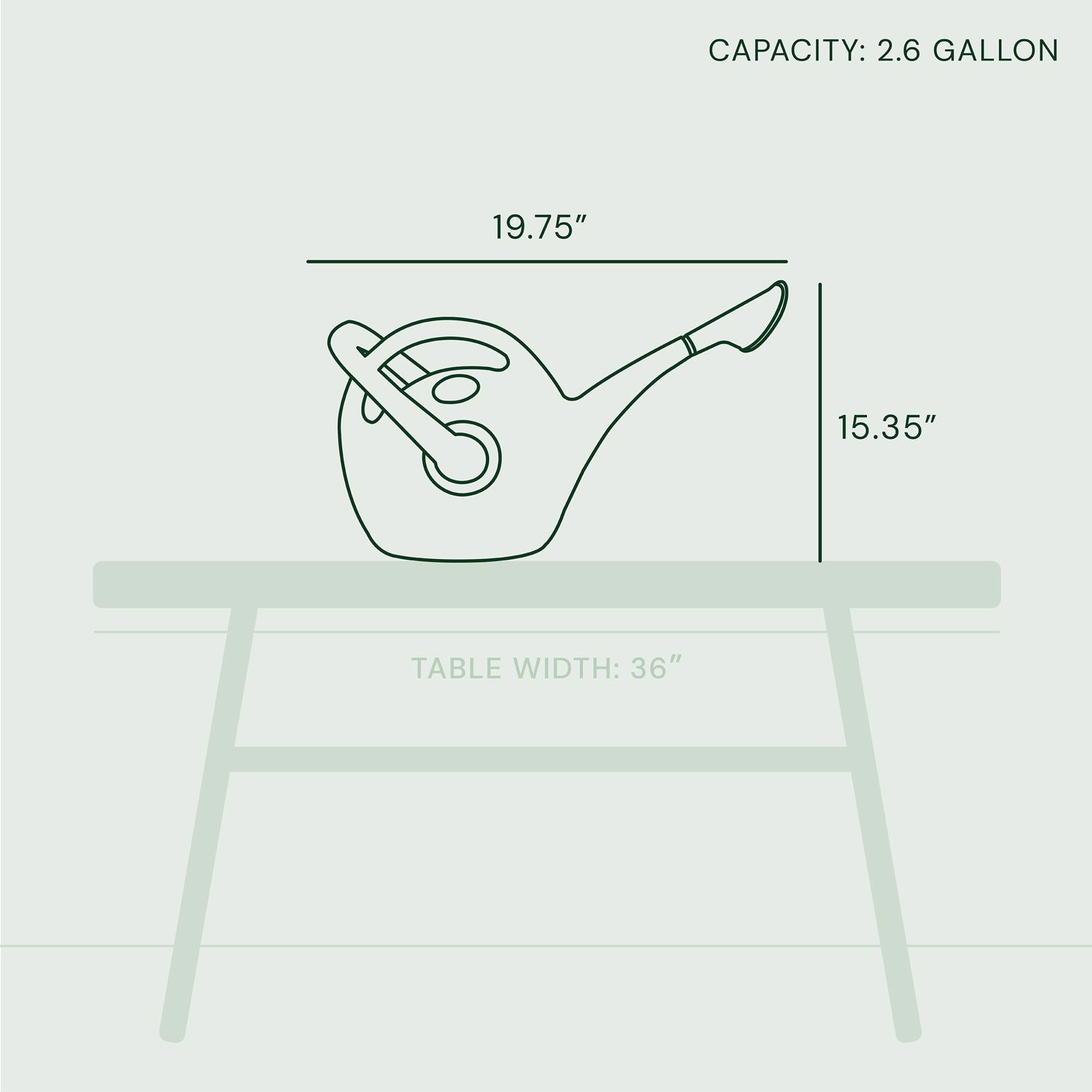 Bloem EZ Pour Black 2.6 gal Resin Watering Can