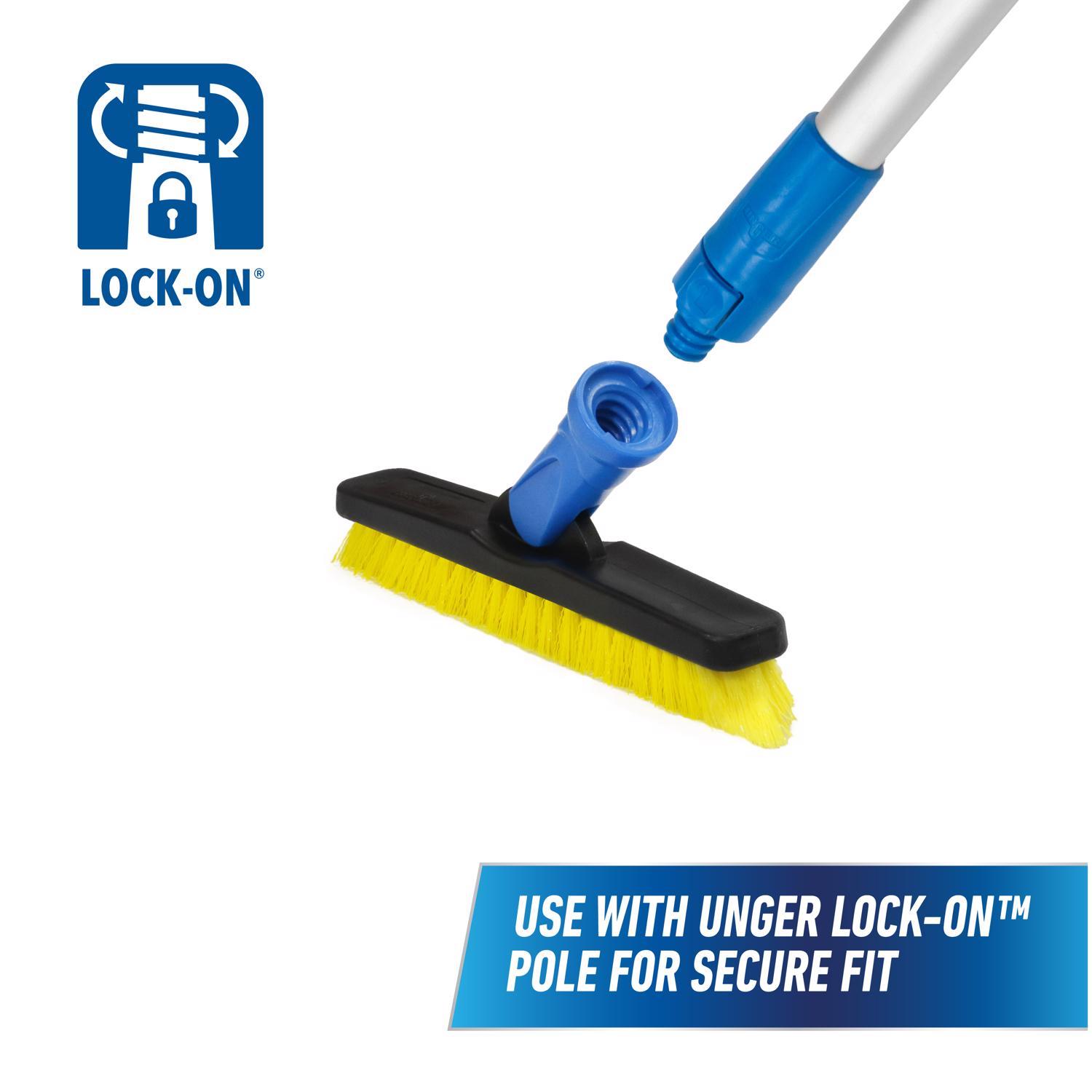 Unger 5.5 in. W Medium Bristle Plastic Handle Grout Brush