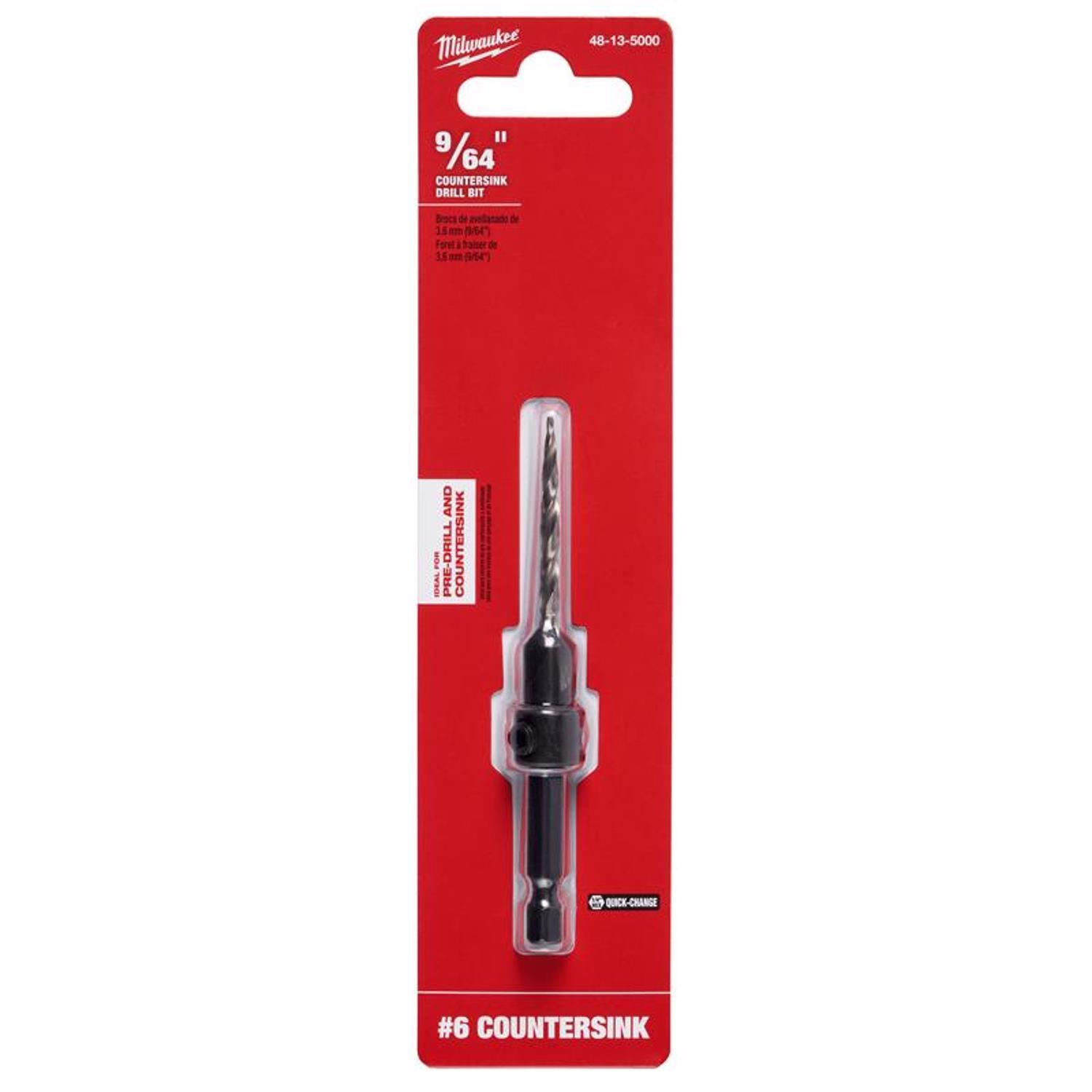 Milwaukee 9 64 in. X 7.755 in. L High Speed Steel Drill and Countersink Quick Change Hex Shank 1 pk Stine Home Yard The Family You Can Build Around