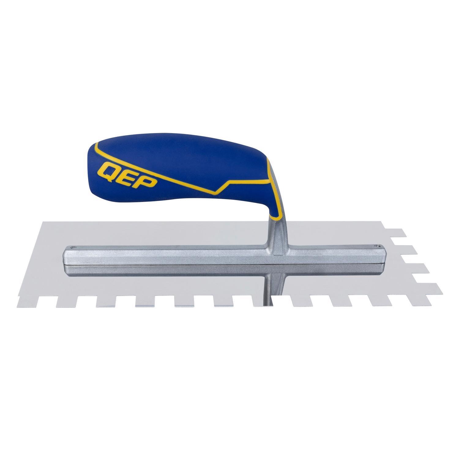 QEP 3.5 in. H X 4.5 in. W X 11 in. L Steel Square Notch Trowel 1 pk