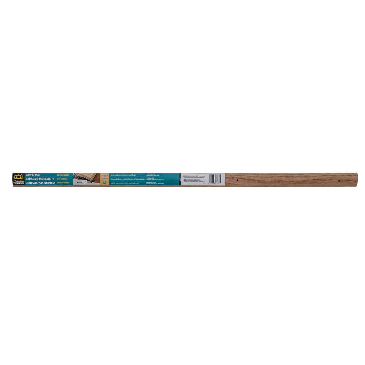 M-D Building Products 0.75 in. H X 1.44 in. W X 36 in. L Unfinished Unfinished Hardwood Carpet Trim