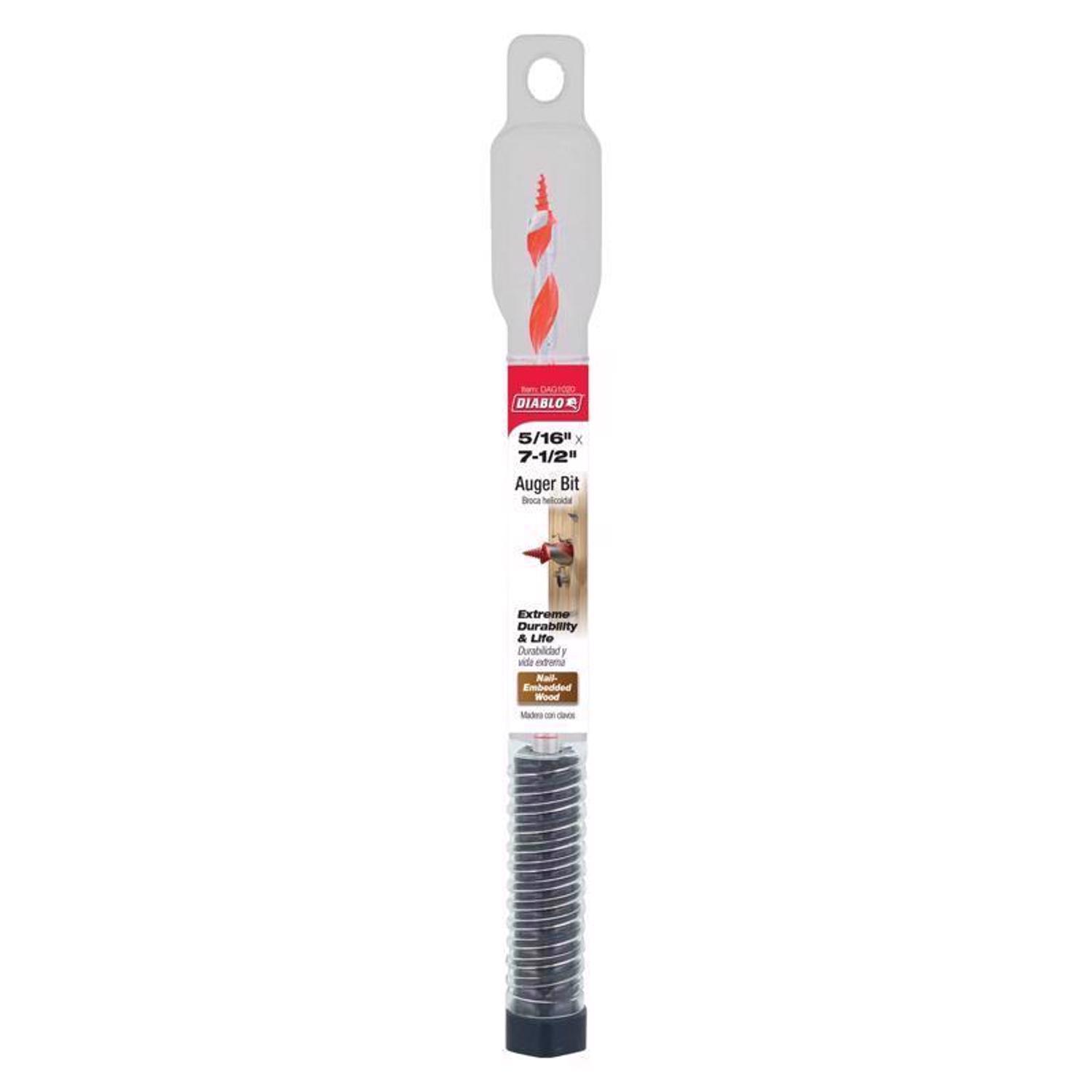 Diablo Dura-Tip 5/16 in. D X 7.5 in. L Auger Bit High Speed Steel 1 pc