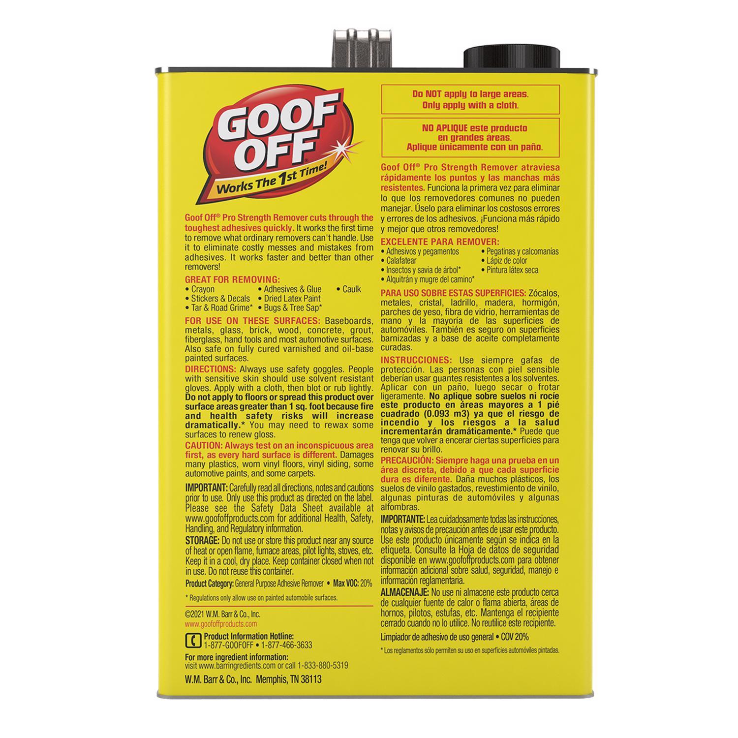 Goof Off Pro Strength Liquid Remover 1 gal