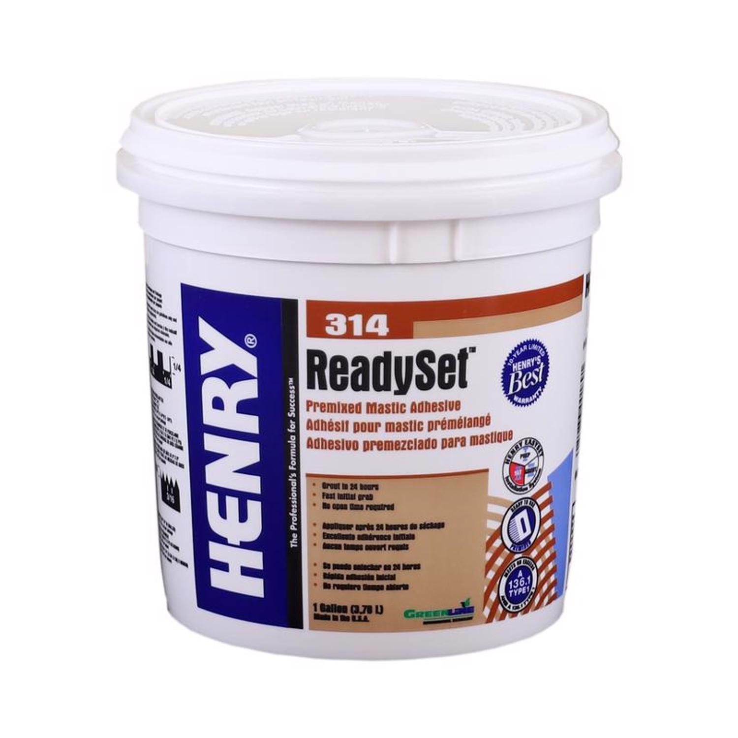 Henry 314 Ready Set High Strength Off White Premixed Mastic Adhesive 1 pk