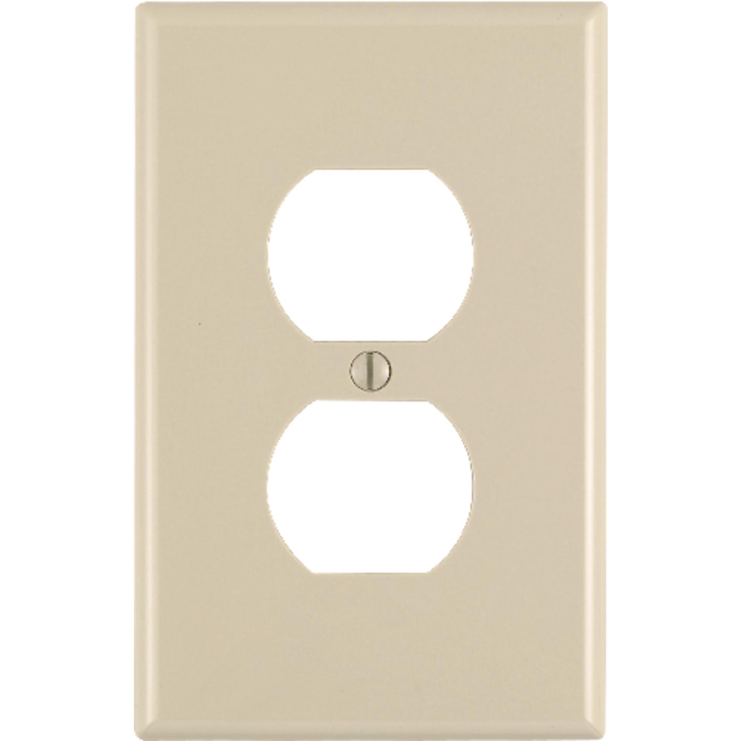 Leviton Ivory 1 gang Nylon Duplex Wall Plate 1 pk
