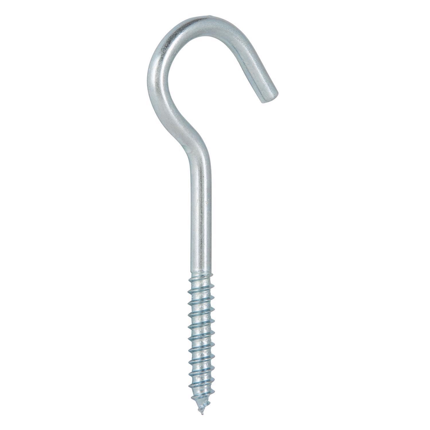 Ace Small Zinc-Plated Steel 3.375 in. L Ceiling Hook 50 lb 2 pk