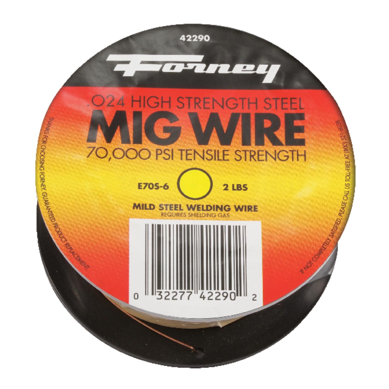 Forney 0.024 in. Mild Steel MIG Welding Wire 70000 psi 2 lb