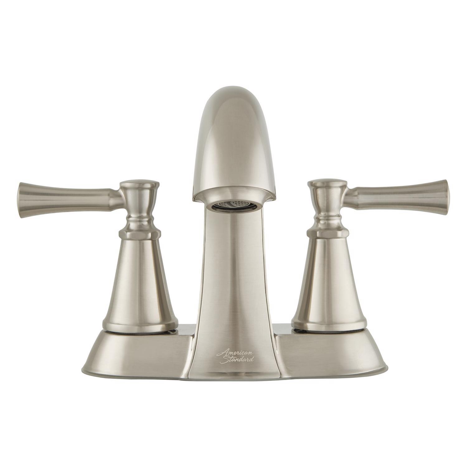 American Standard Chancellor Brushed Nickel Centerset Bathroom Sink Faucet 4 in.