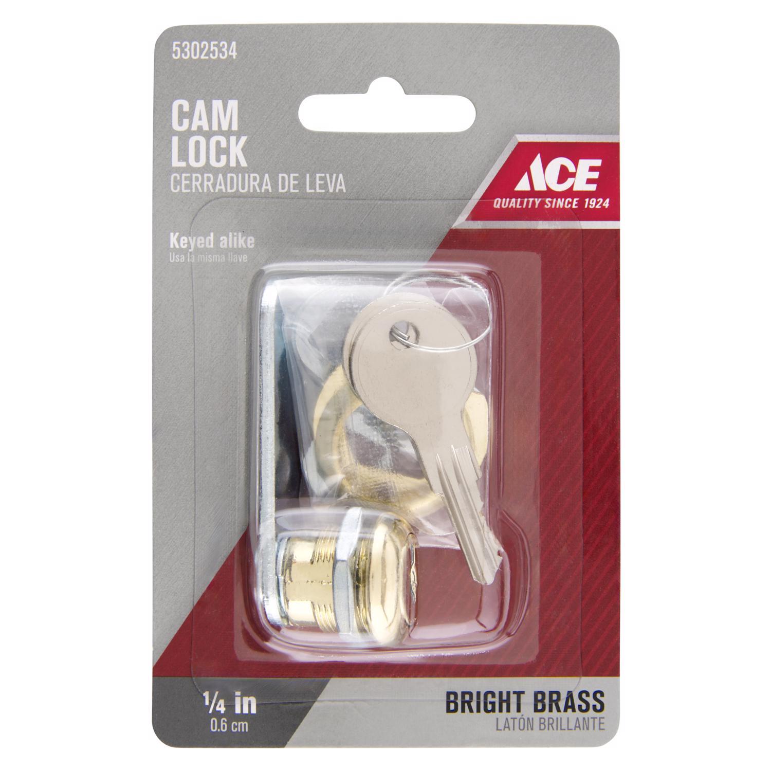 Ace Bright Brass Yellow Brass Cam Lock